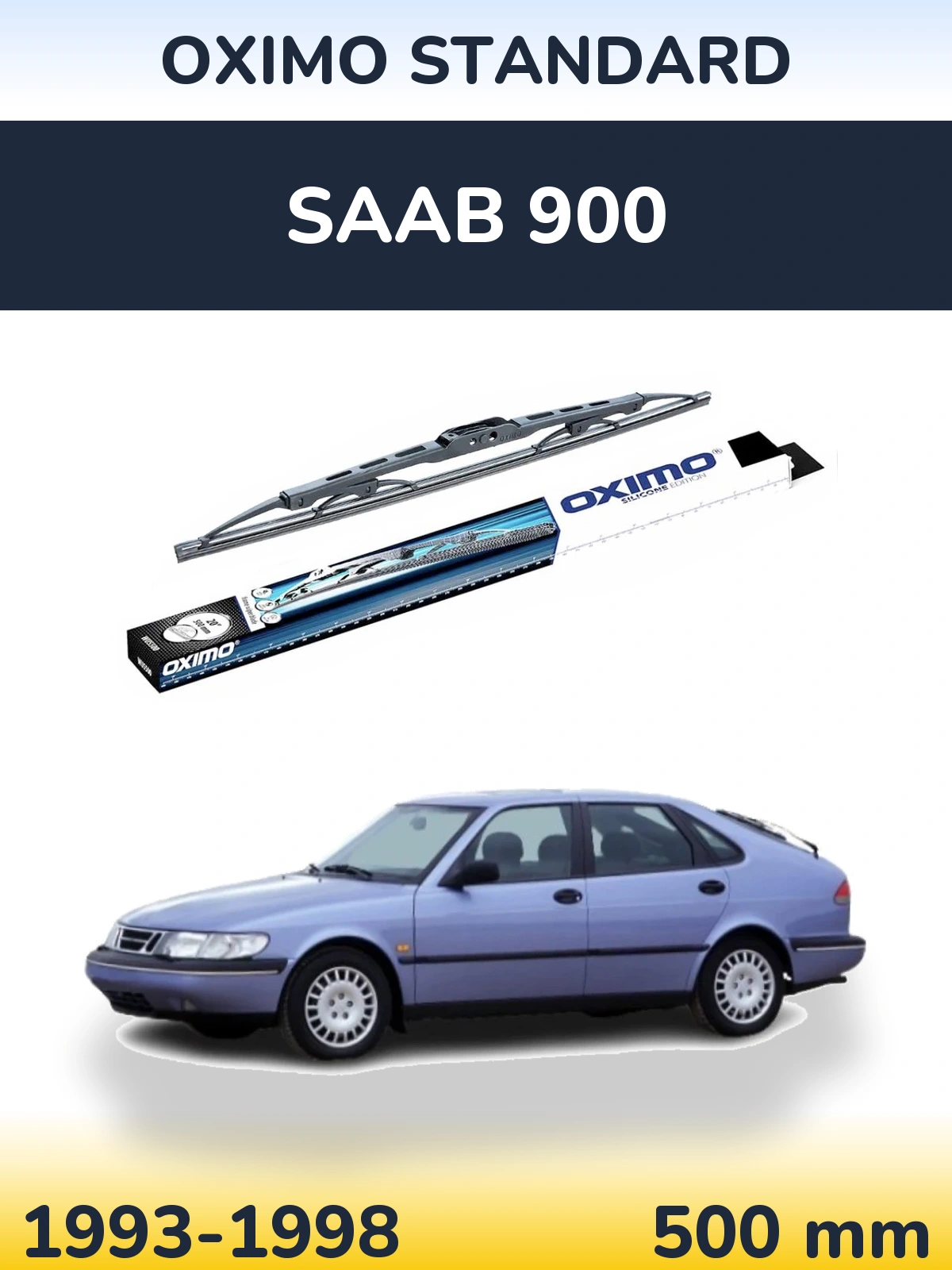 Задня щітка Oximo Standard 500 мм для SAAB 900 1993-1998