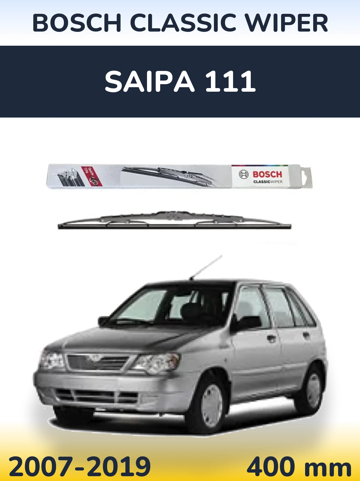 Zadní stěrač BOSCH Classic Wiper 400 mm pro Saipa 111 2007-2019