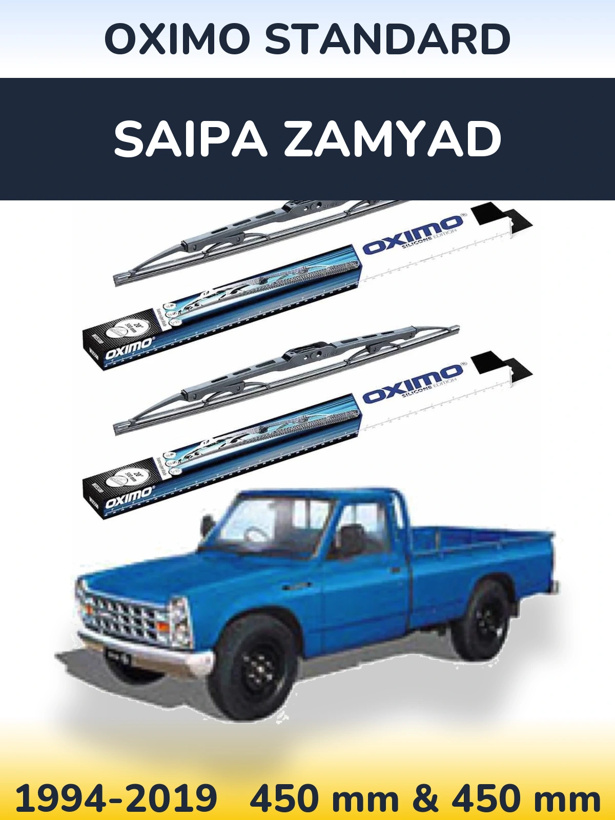 Sada předních stěračů Oximo Standard 450 a 450 mm pro Saipa Zamyad 1994-2019
