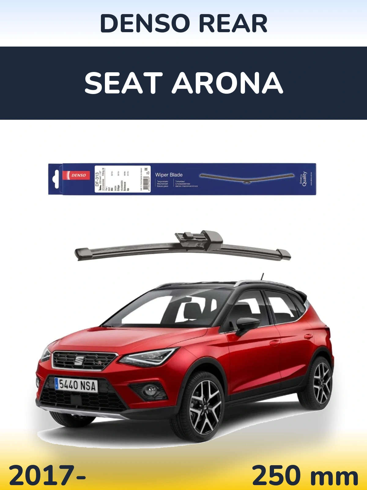 Zadní stěrač Denso Rear 250 mm pro SEAT Arona 2017-2026