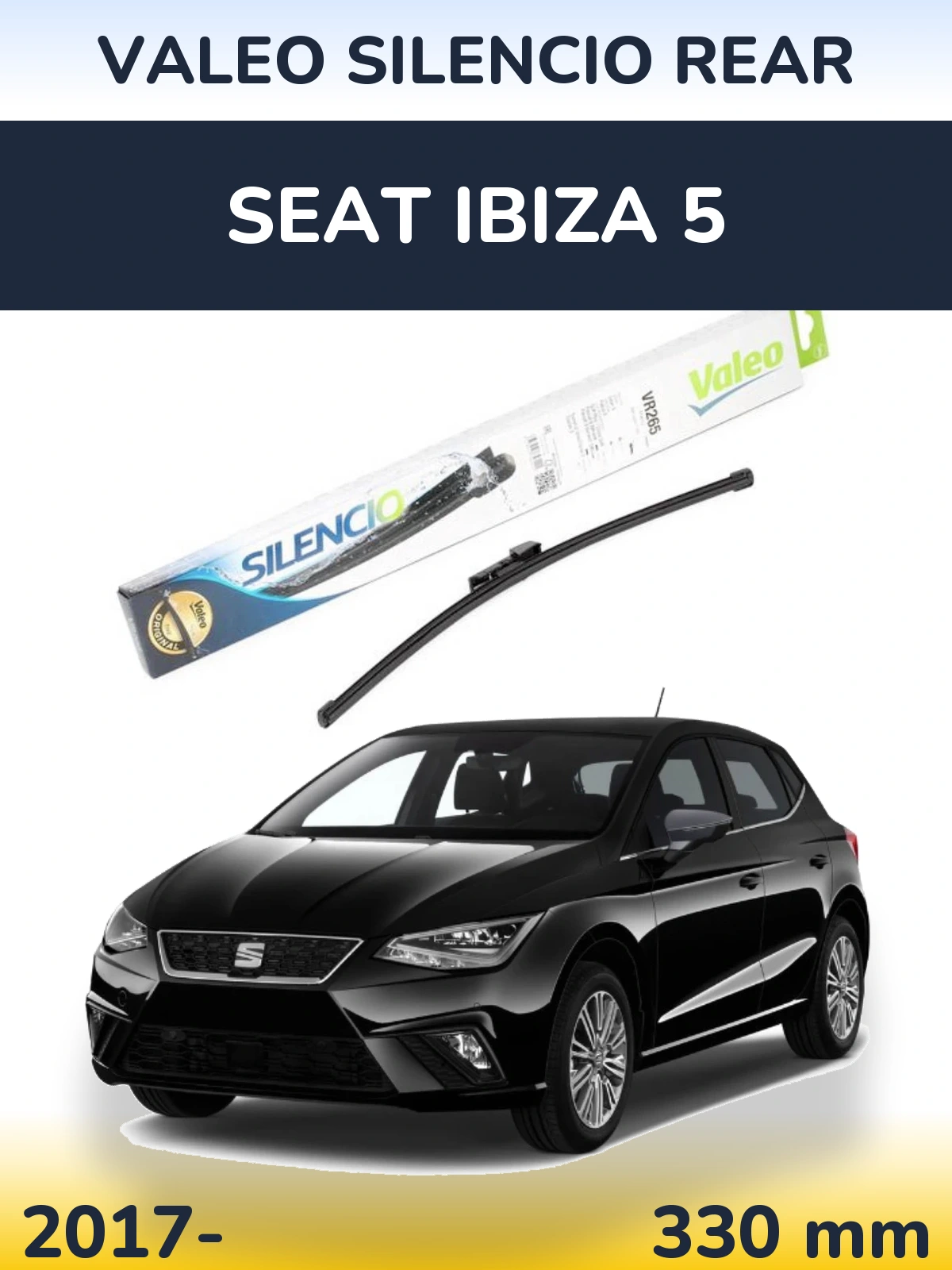Zadní stěrač Valeo Silencio Rear 335 mm pro SEAT Ibiza 5 2017-2026