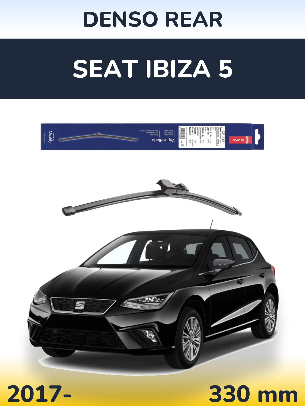 Zadní stěrač Denso Rear 335 mm pro SEAT Ibiza 5 2017-2026