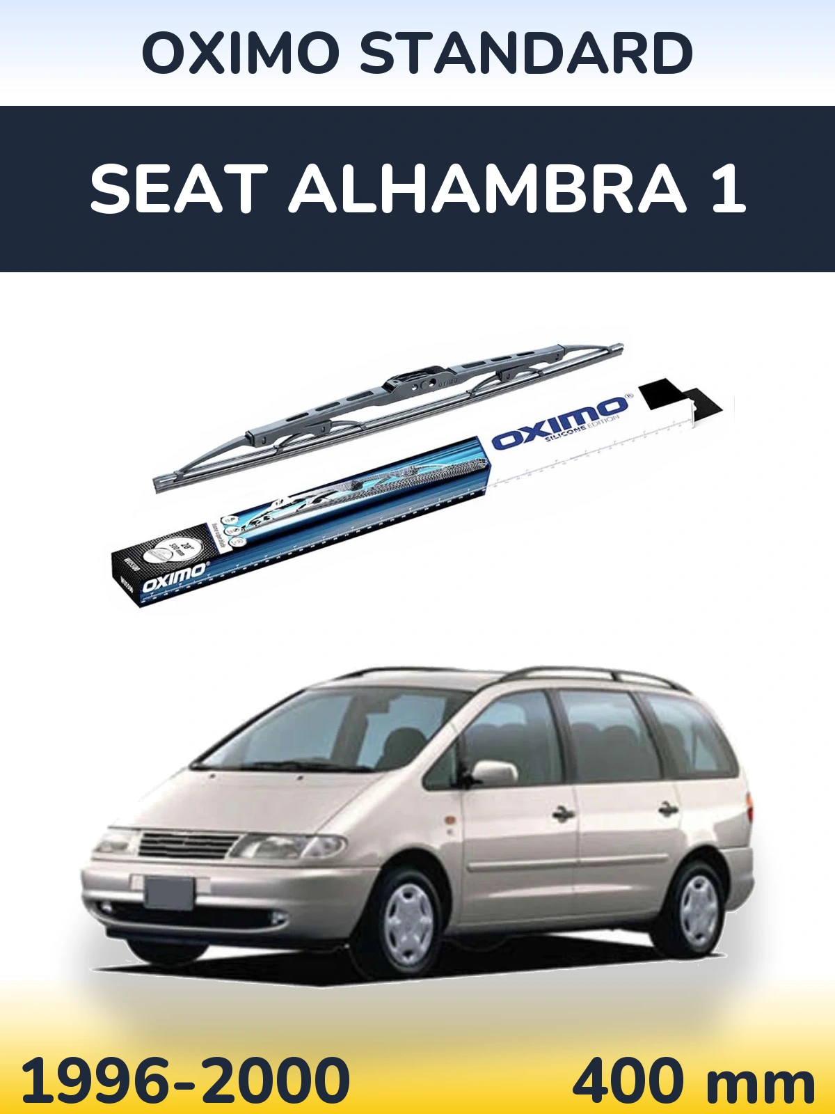 Zadní stěrač Oximo Standard 400 mm pro SEAT Alhambra 1 1996-2000