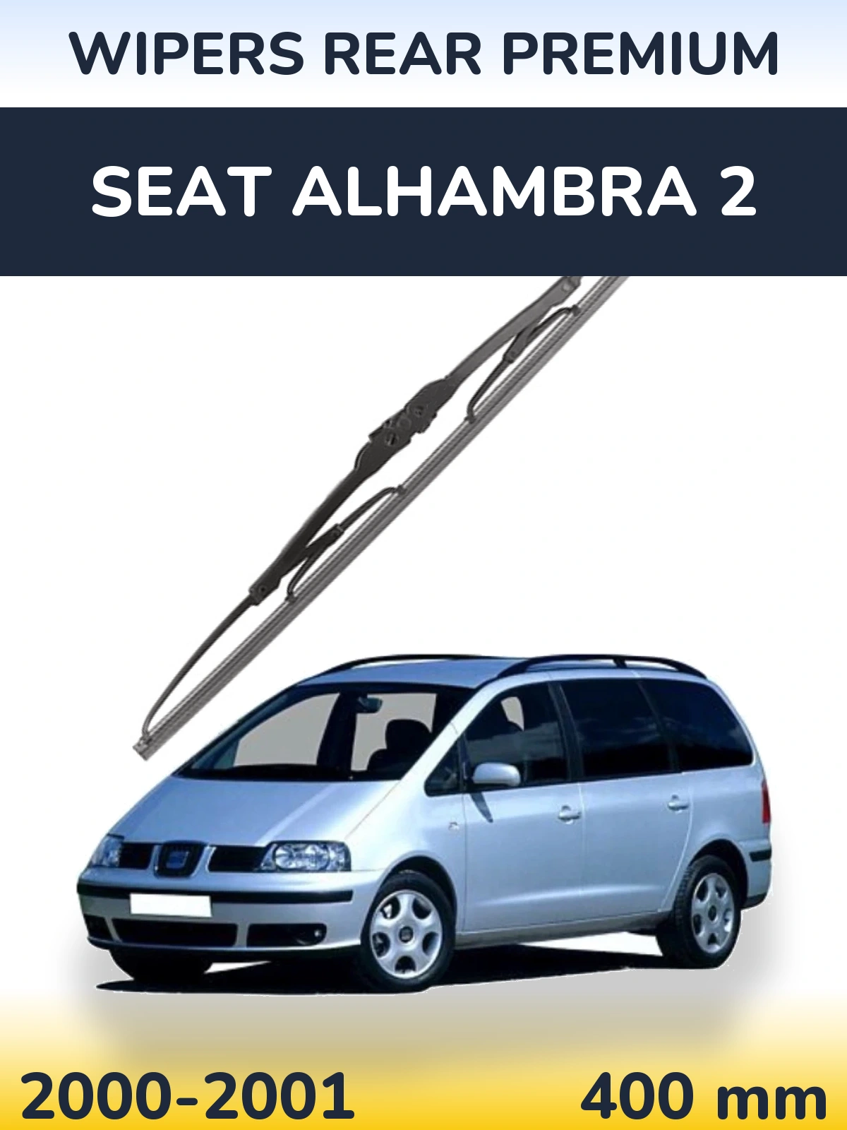 Zadní stěrač WIPERS REAR PREMIUM 400 mm pro SEAT Alhambra 2 2000-2001