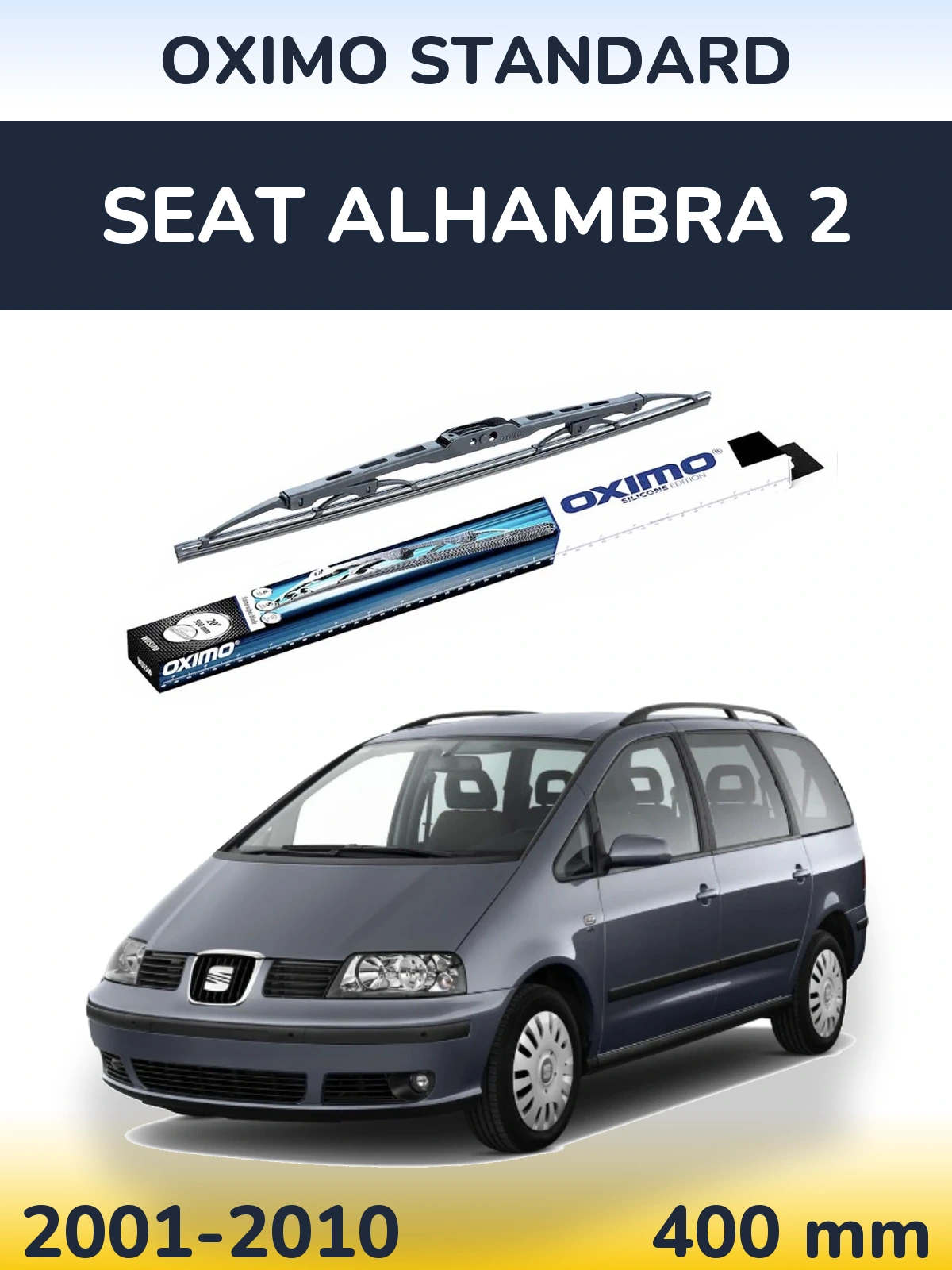 Zadní stěrač Oximo Standard 400 mm pro SEAT Alhambra 2 2001-2010