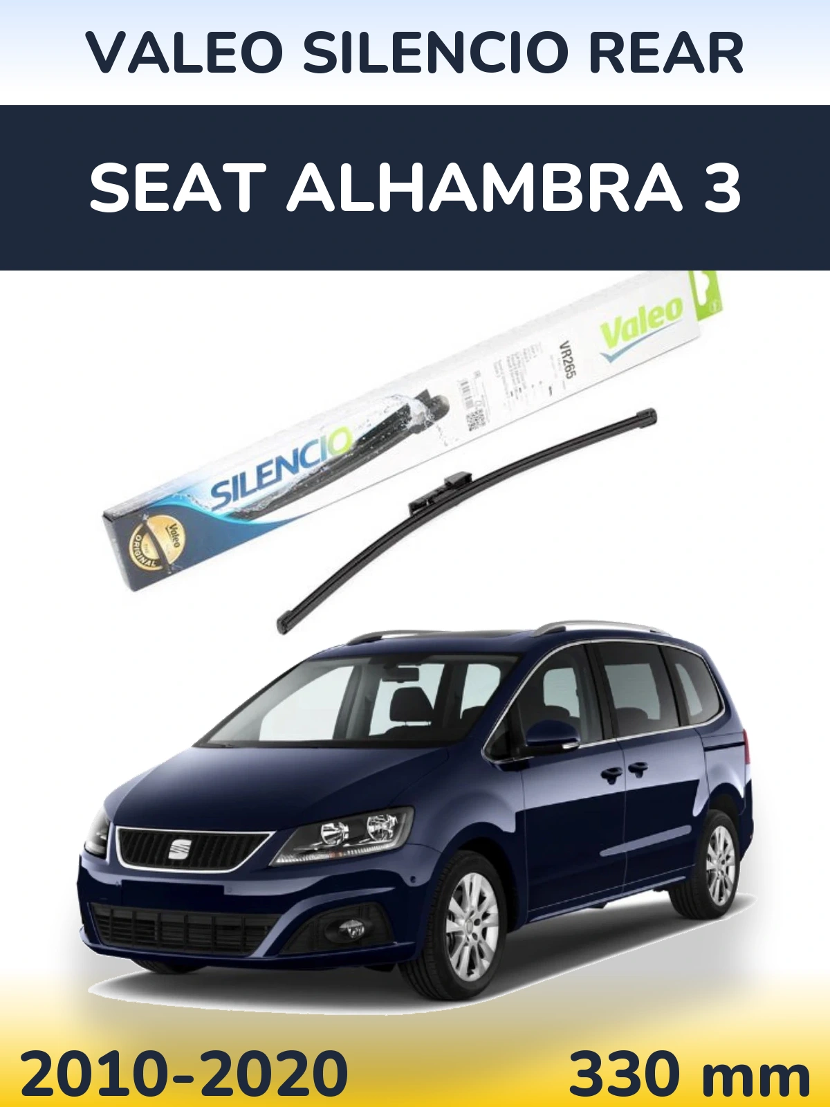 Zadní stěrač Valeo Silencio Rear 335 mm pro SEAT Alhambra 3 2010-2020