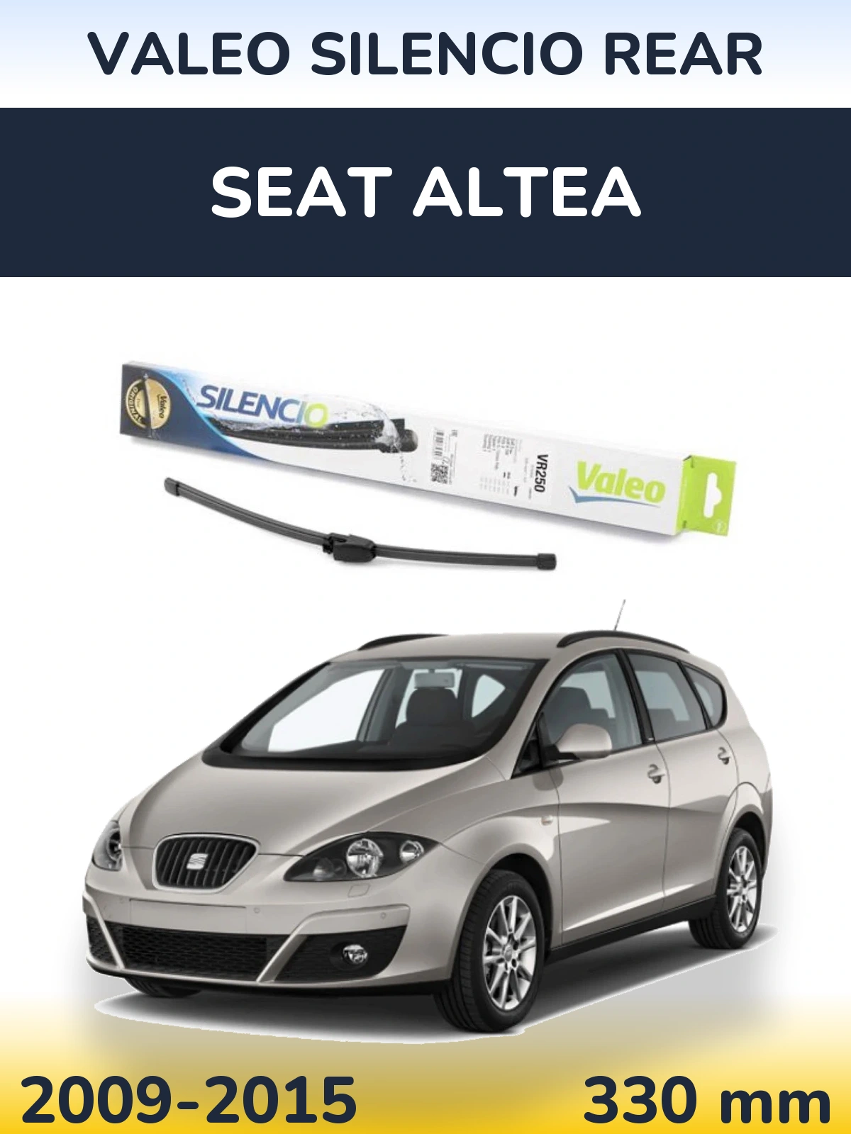 Zadní stěrač Valeo Silencio Rear 335 mm pro SEAT Altea 2009-2015