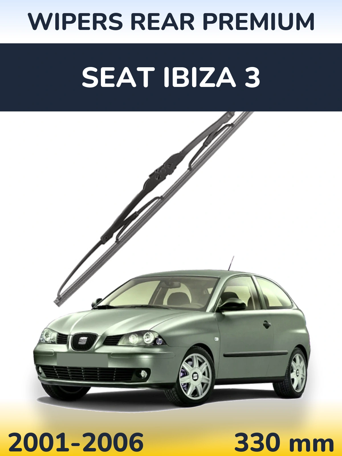 Zadní stěrač WIPERS REAR PREMIUM 330 mm pro SEAT Ibiza 3 2001-2006