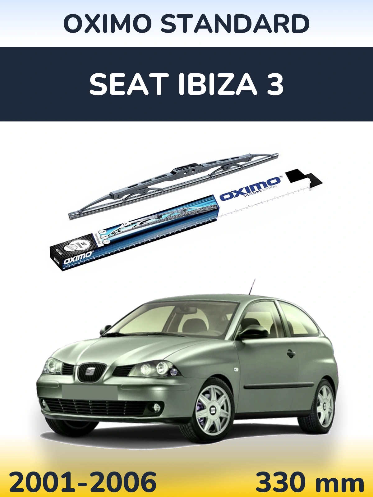 Zadní stěrač Oximo Standard 325 mm pro SEAT Ibiza 3 2001-2006