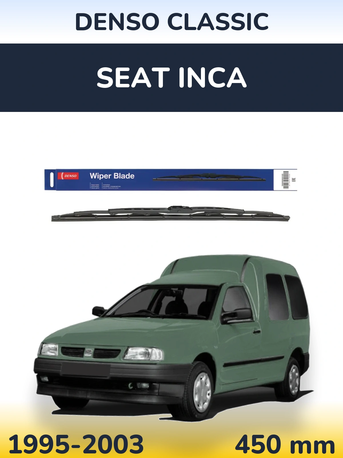 Zadní stěrač Denso Classic 450 mm pro SEAT Inca 1995-2003