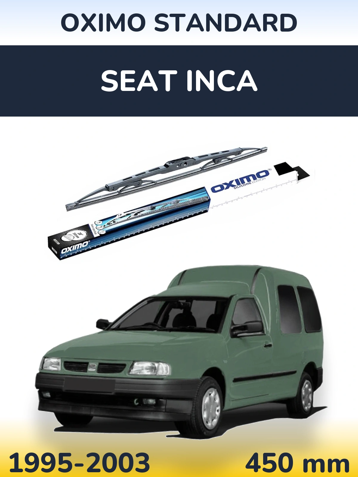 Zadní stěrač Oximo Standard 450 mm pro SEAT Inca 1995-2003