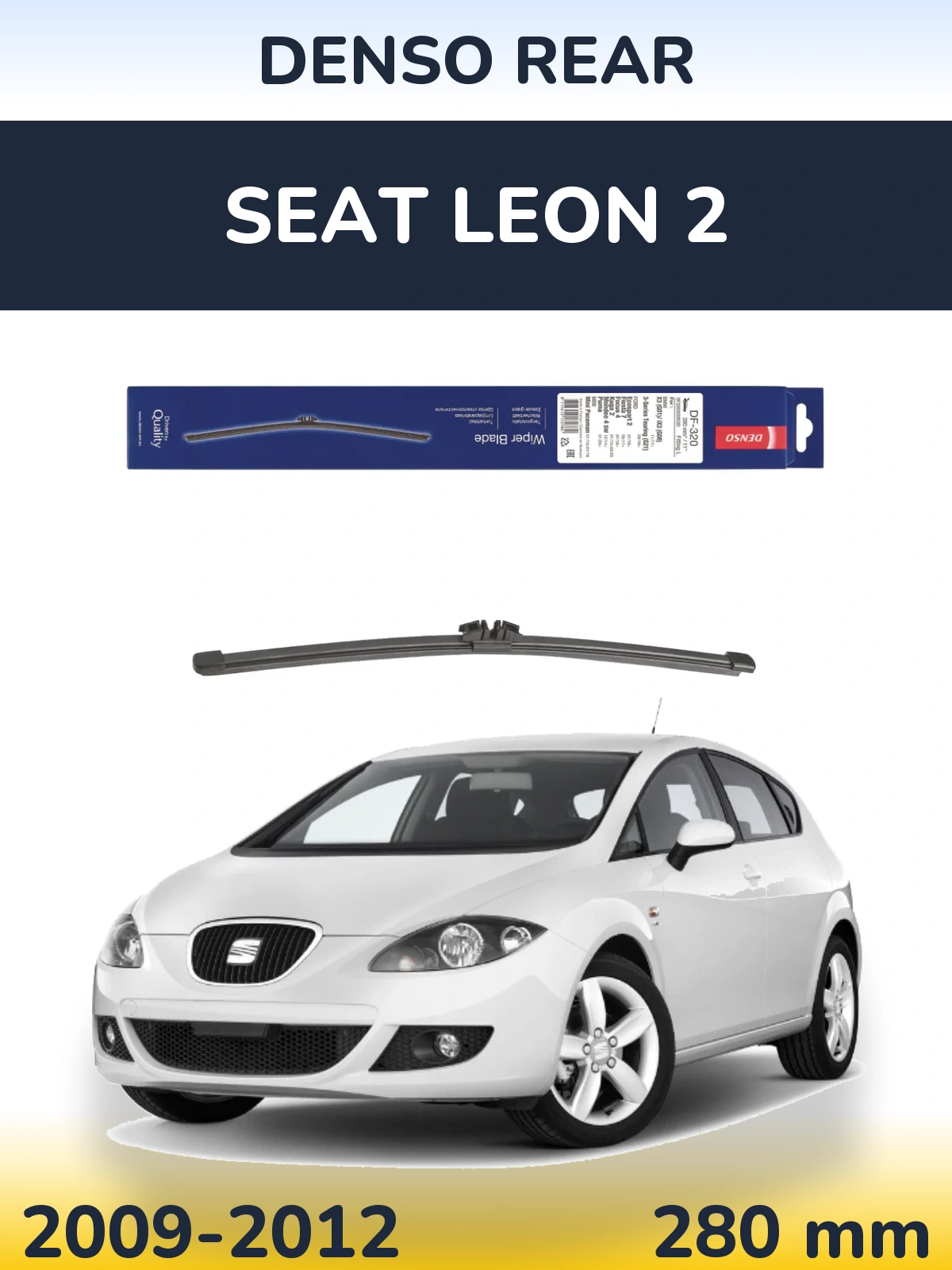 Zadní stěrač Denso Rear 280 mm pro SEAT Leon 2 2009-2012