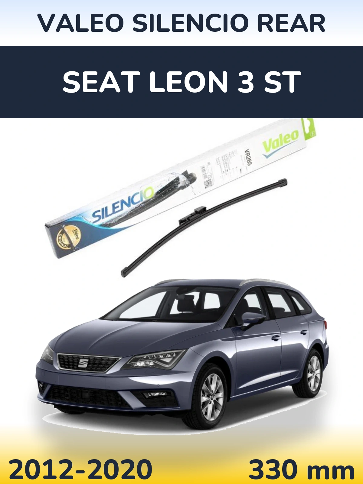 Zadní stěrač Valeo Silencio Rear 335 mm pro SEAT Leon 3 ST 2012-2020