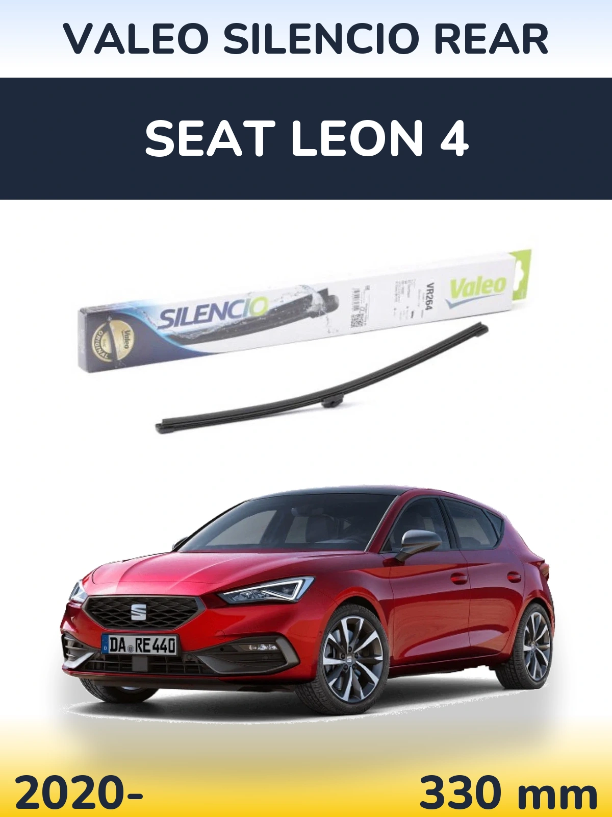 Zadní stěrač Valeo Silencio Rear 320 mm pro SEAT Leon 4 2020-2026