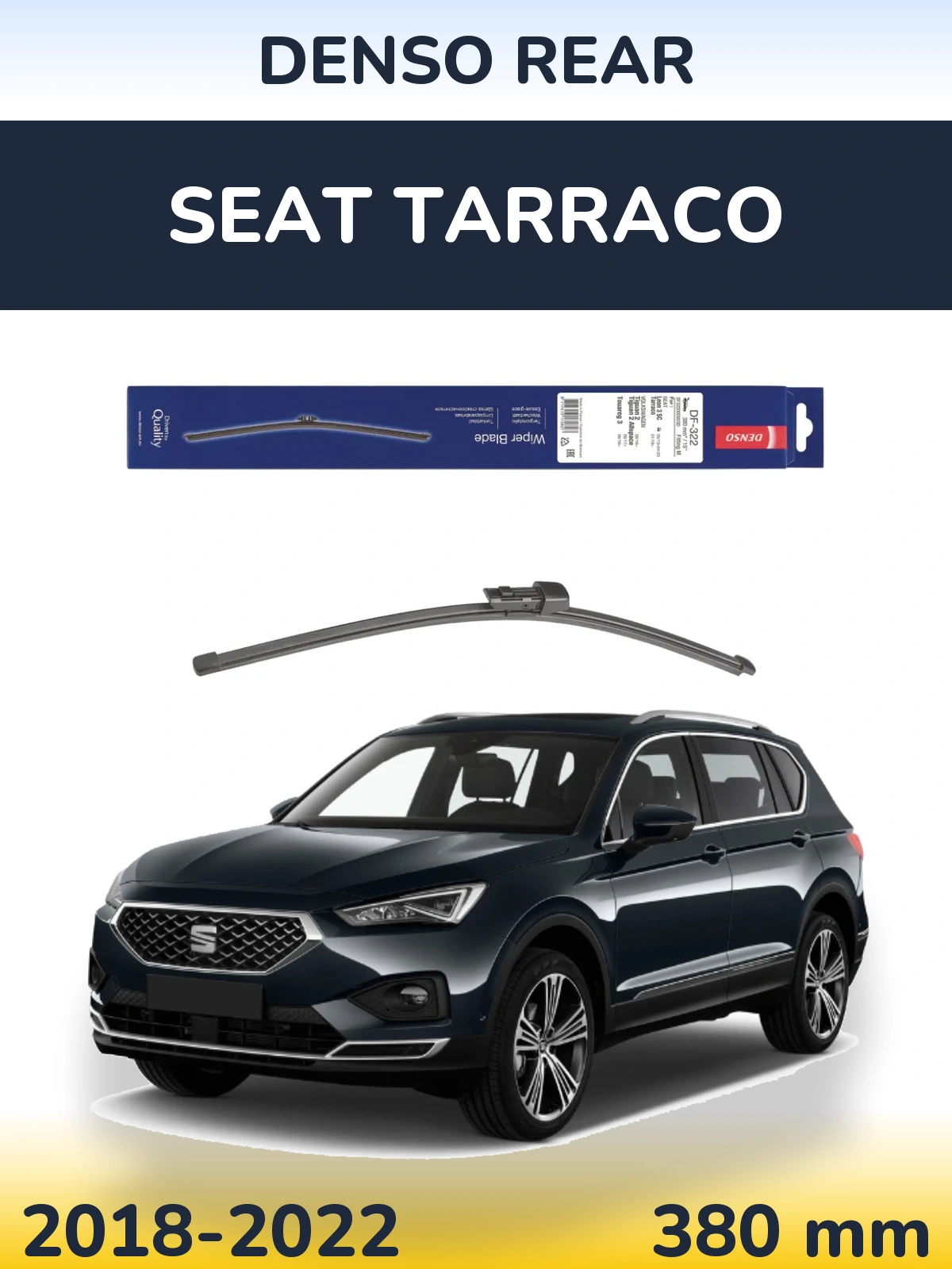 Zadní stěrač Denso Rear 380 mm pro SEAT Tarraco 2018-2022