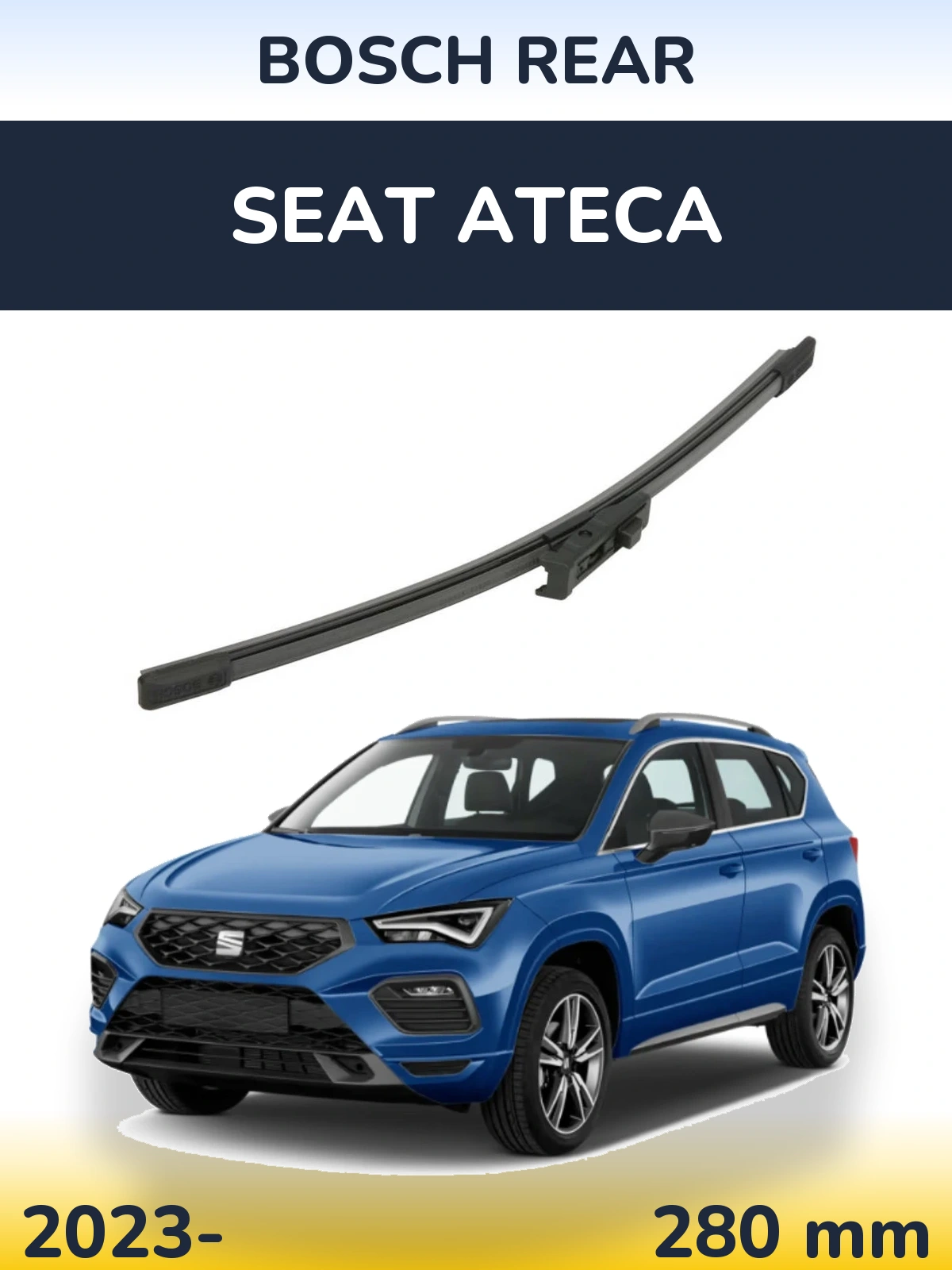 Задня щітка BOSCH Rear 280 мм для SEAT Ateca 2023-2026