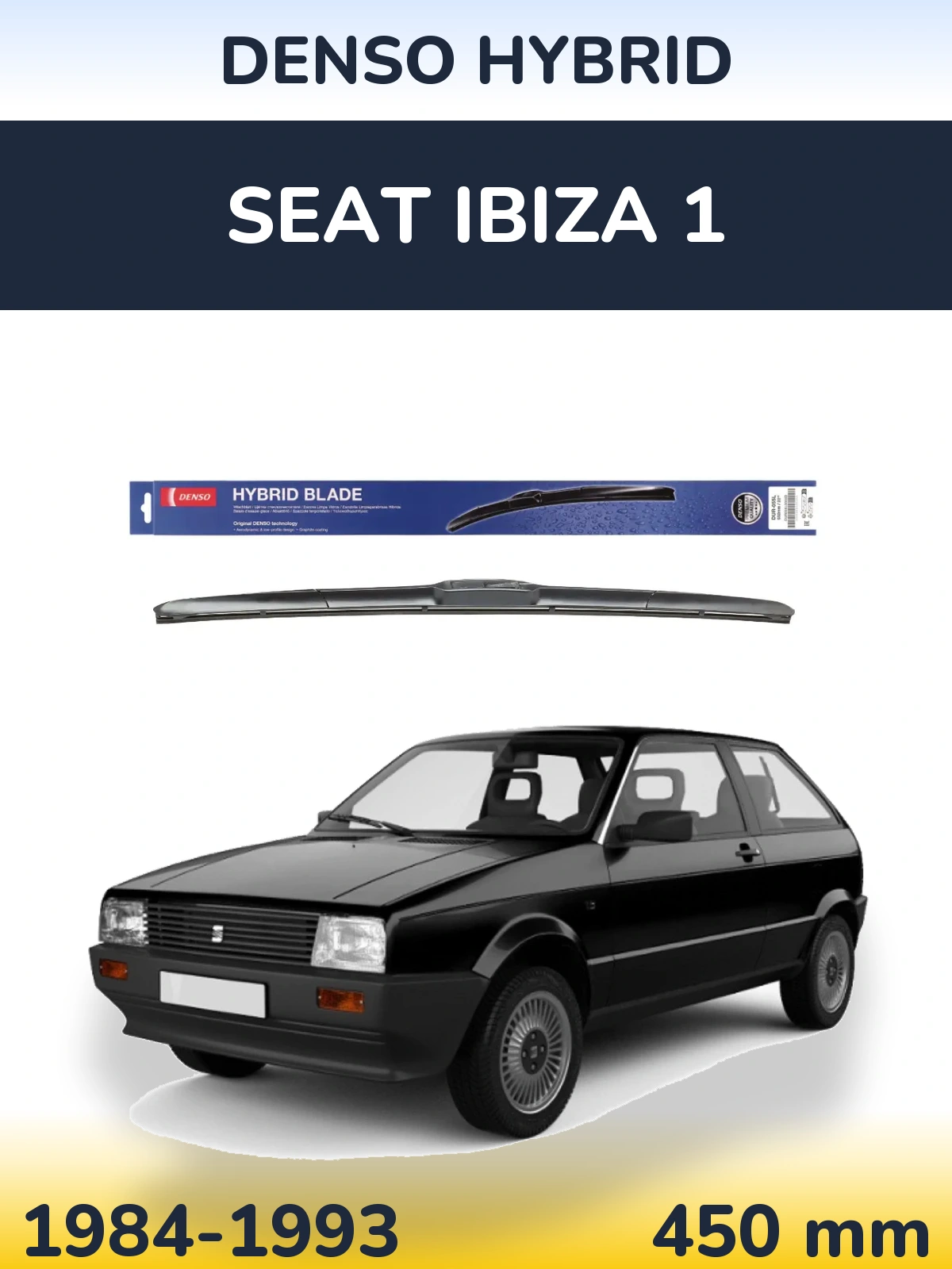 Přední stěrač Denso Hybrid 450 mm pro SEAT Ibiza 1 1984-1993