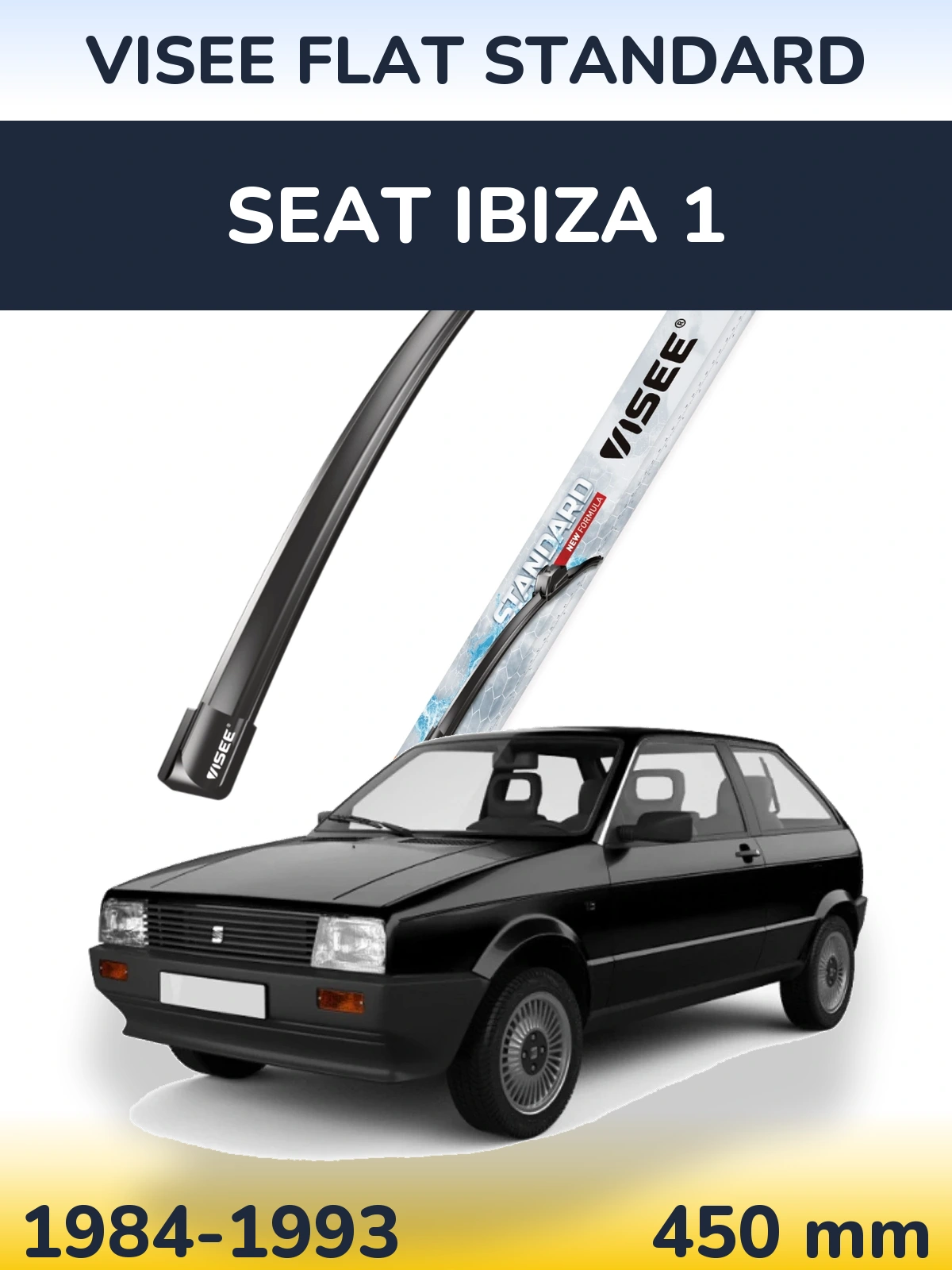 Передня щітка VISEE FLAT STANDARD 450 мм для SEAT Ibiza 1 1984-1993