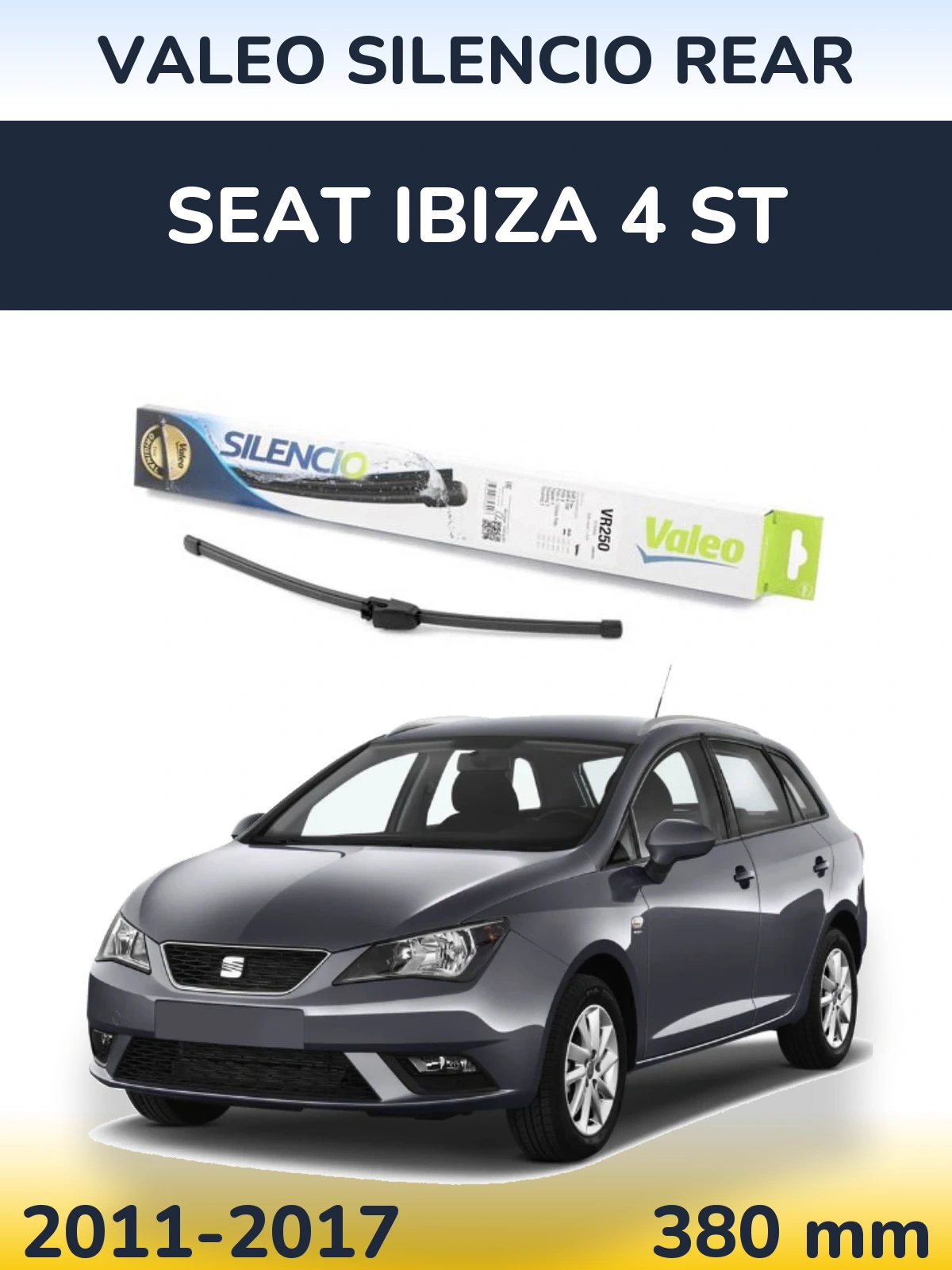 Zadní stěrač Valeo Silencio Rear 335 mm pro SEAT Ibiza 4 ST 2011-2017