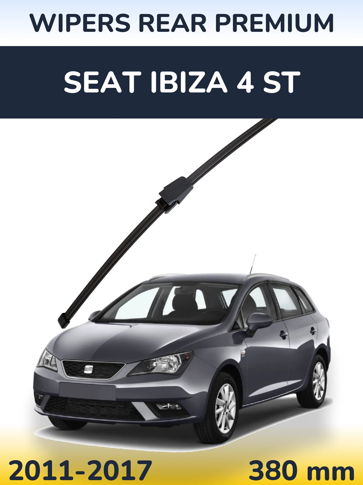 Zadní stěrač WIPERS REAR PREMIUM 380 mm pro SEAT Ibiza 4 ST 2011-2017