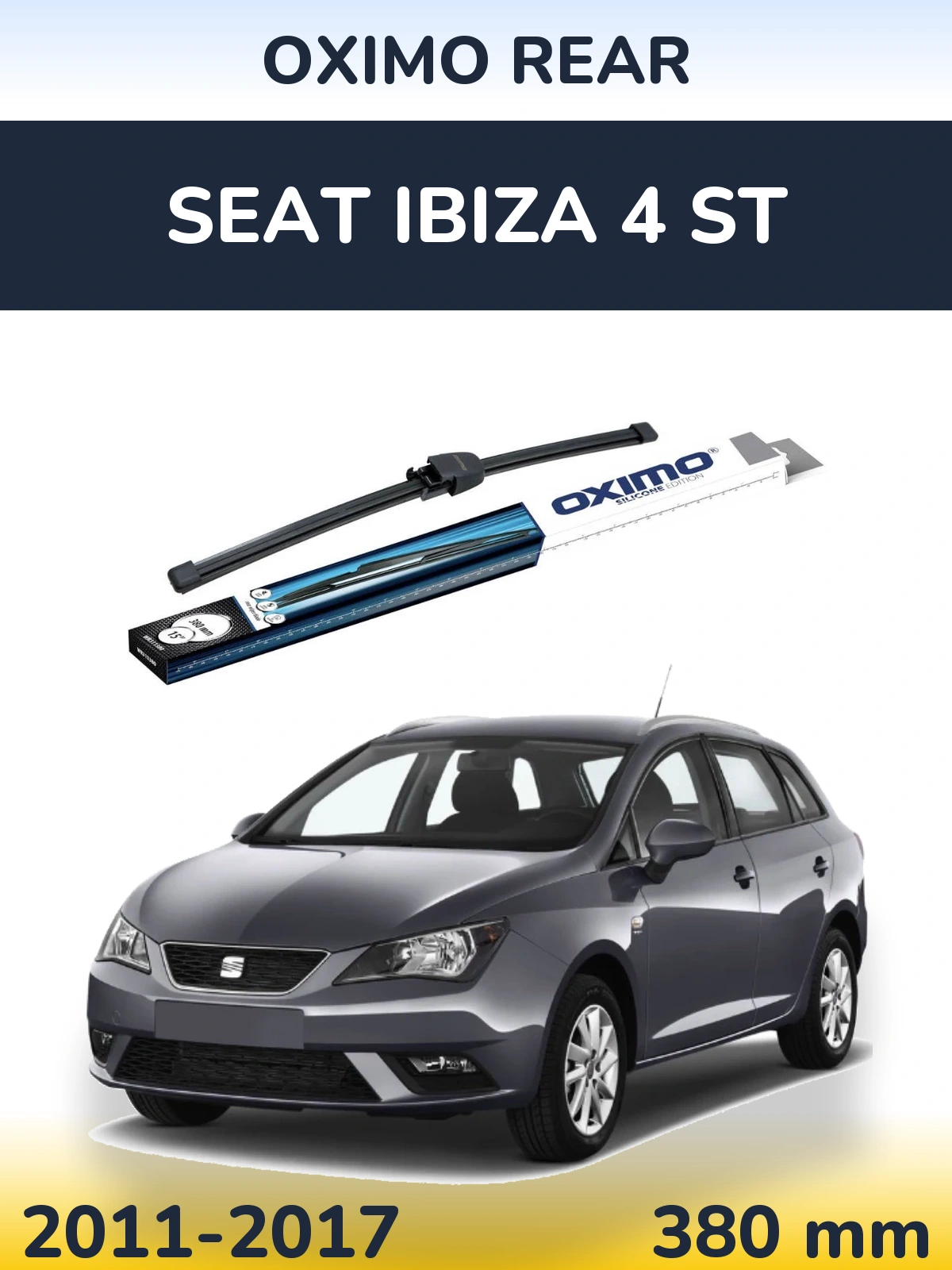 Zadní stěrač Oximo Rear 380 mm pro SEAT Ibiza 4 ST 2011-2017