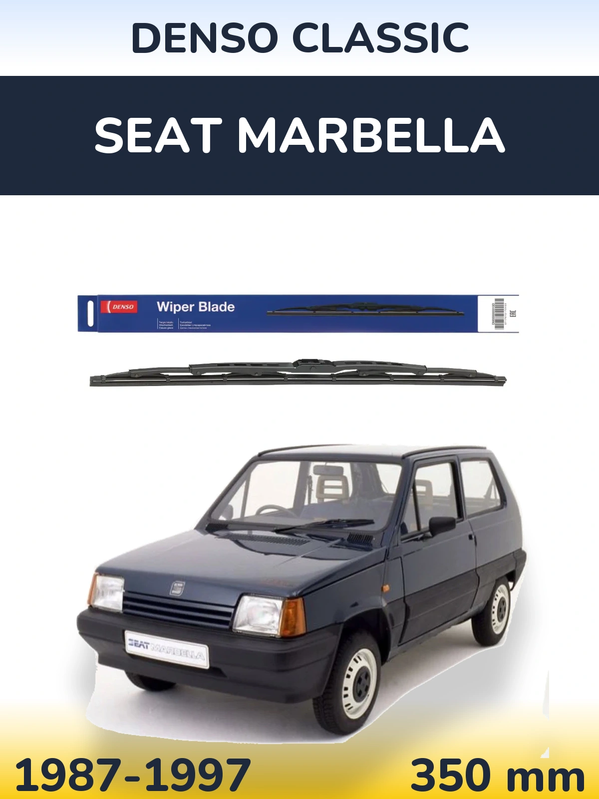 Zadní stěrač Denso Classic 350 mm pro SEAT Marbella 1987-1997