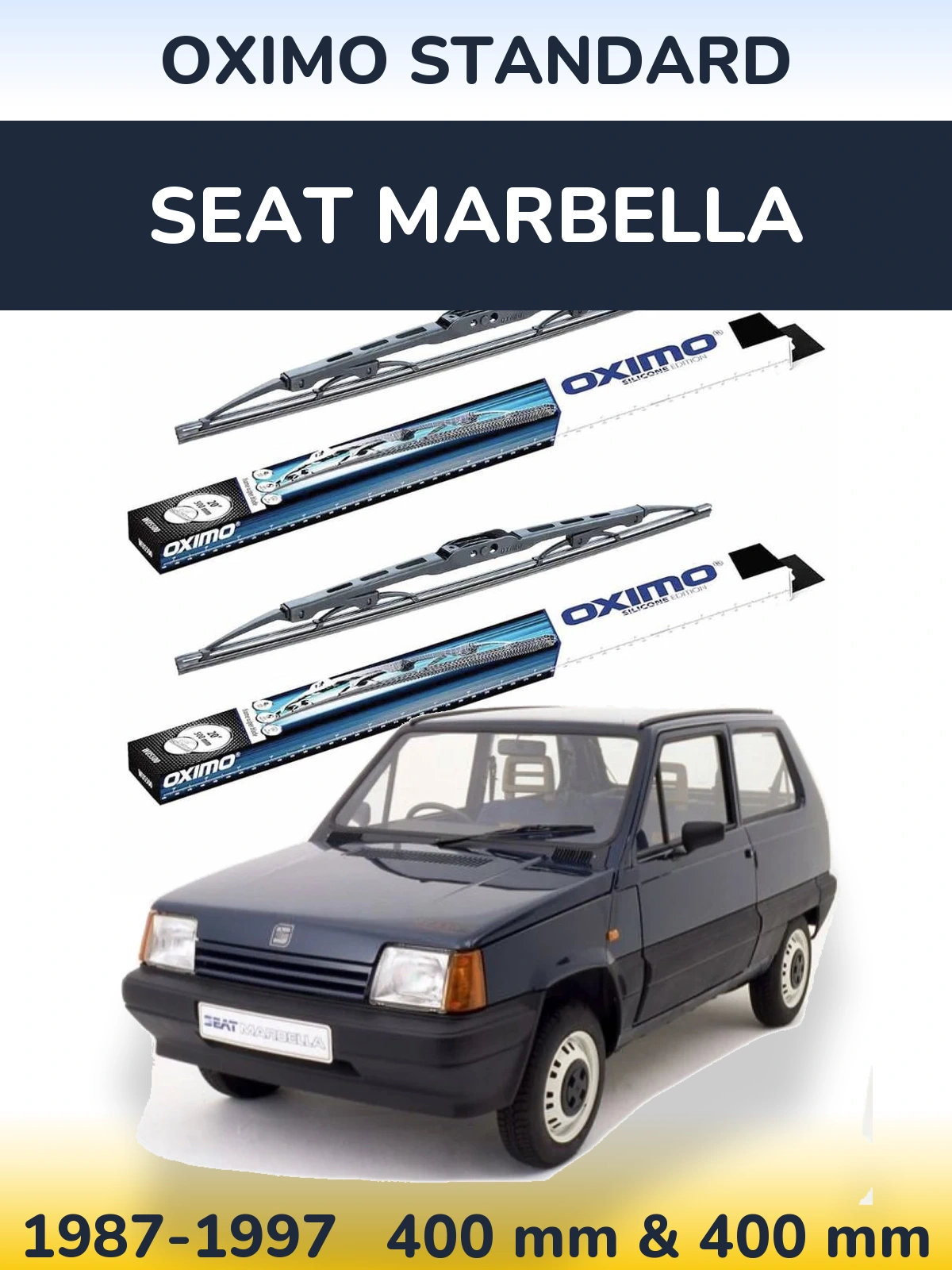 Sada předních stěračů Oximo Standard 400 a 400 mm pro SEAT Marbella 1987-1997