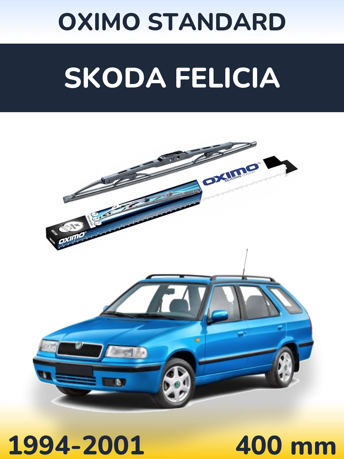 Zadní stěrač Oximo Standard 400 mm pro Skoda Felicia 1994-2001