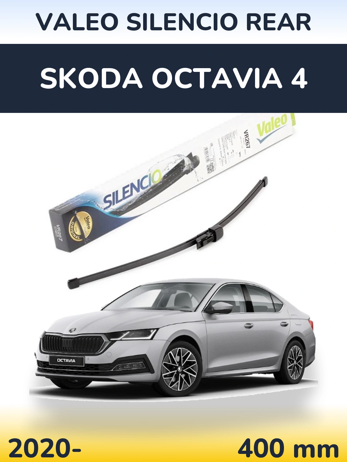 Zadní stěrač Valeo Silencio Rear 400 mm pro Skoda Octavia 4 2020-2026