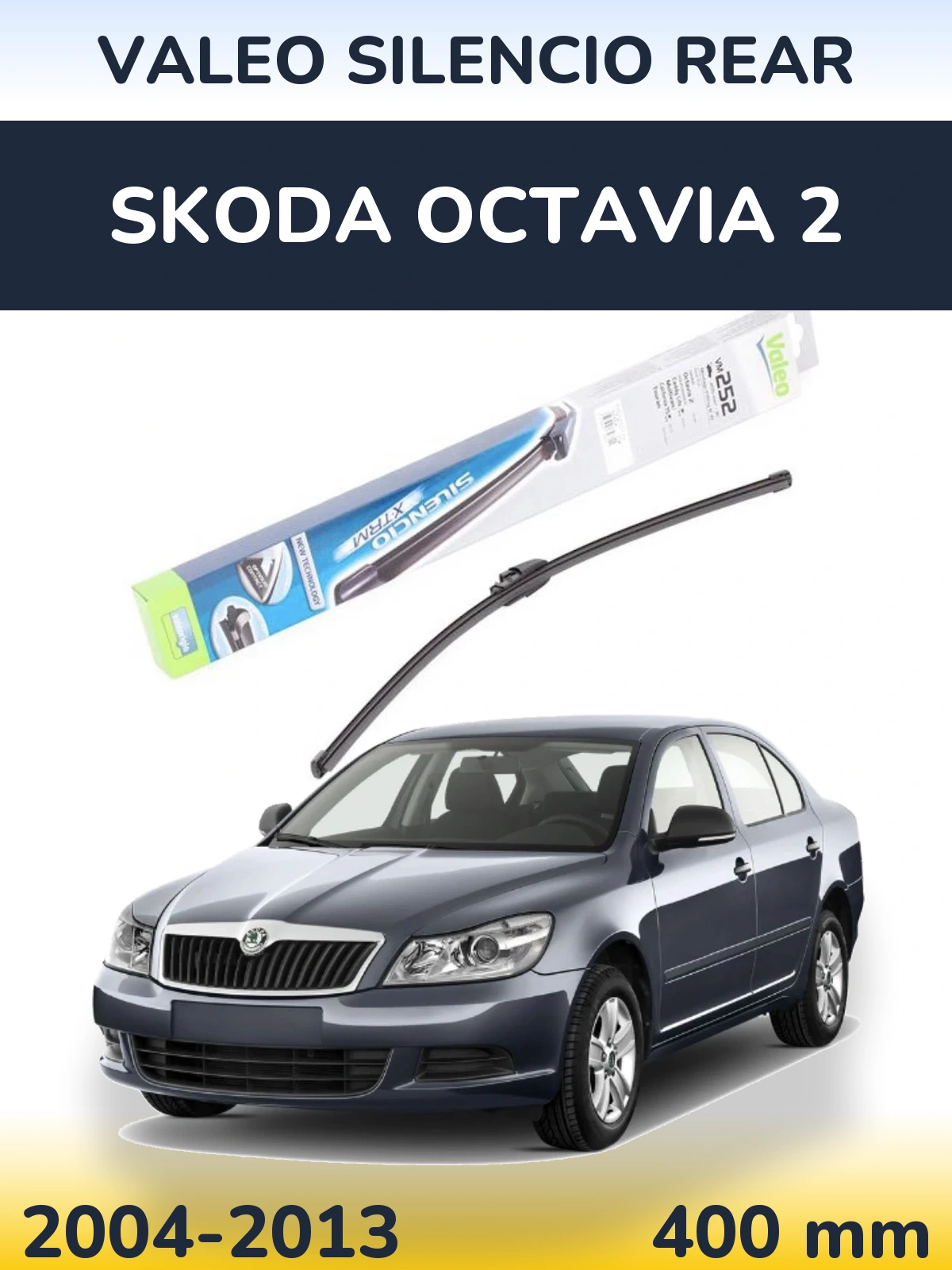 Zadní stěrač Valeo Silencio Rear 404 mm pro Skoda Octavia 2 2004-2013