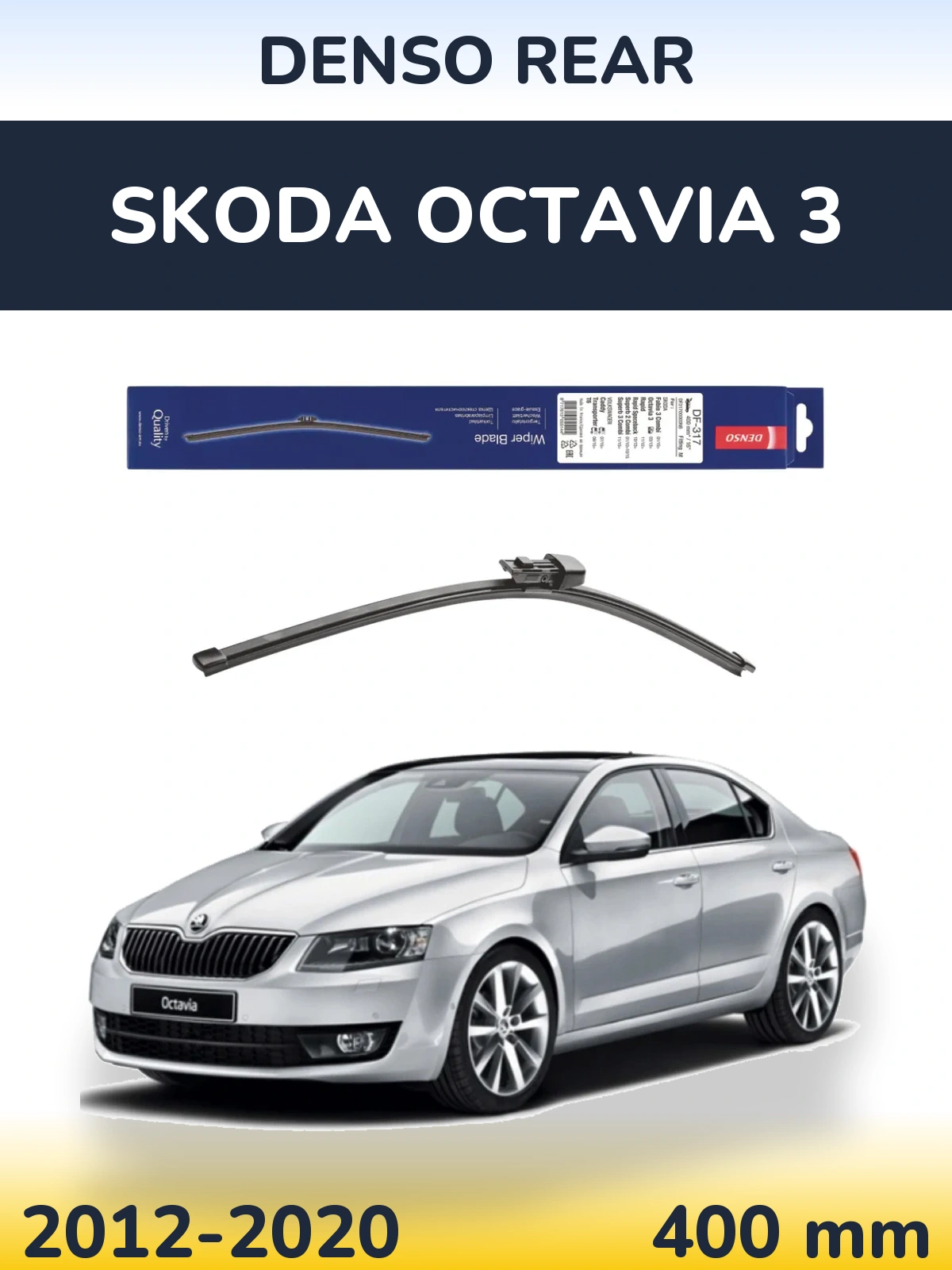 Zadní stěrač Denso Rear 400 mm pro Skoda Octavia 3 2012-2020