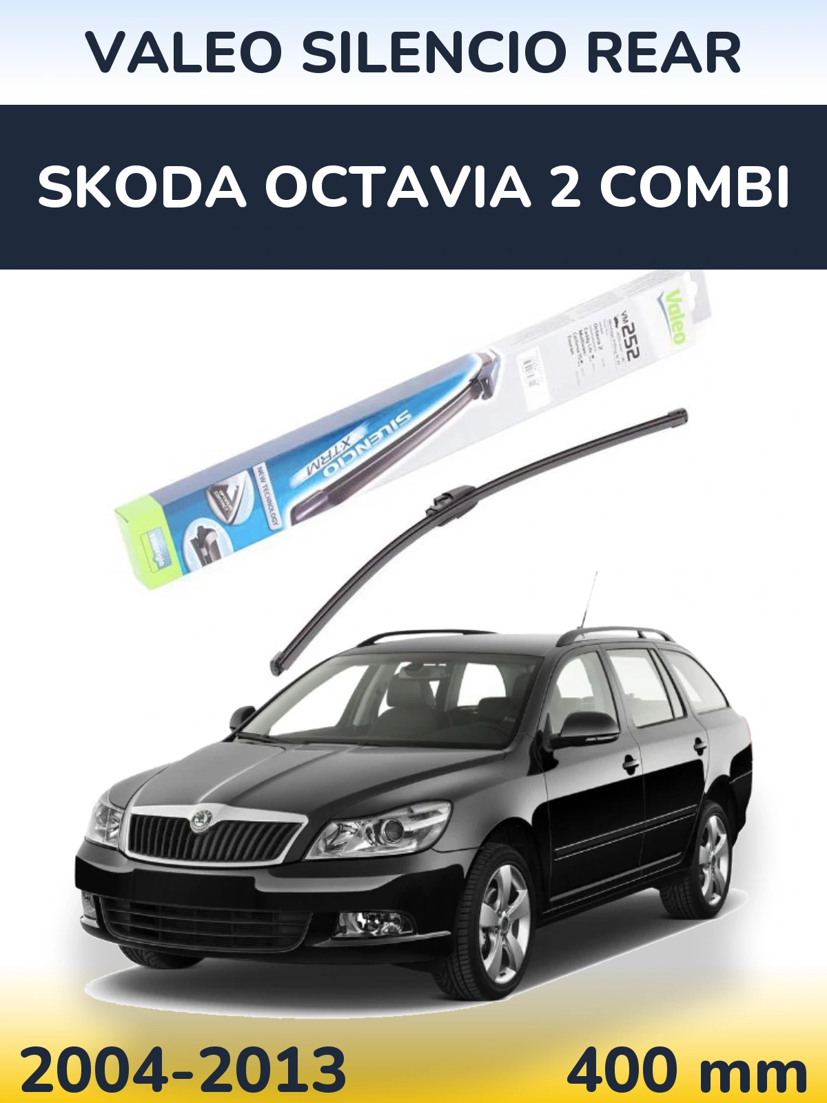 Zadní stěrač Valeo Silencio Rear 404 mm pro Skoda Octavia 2 Combi 2004-2013