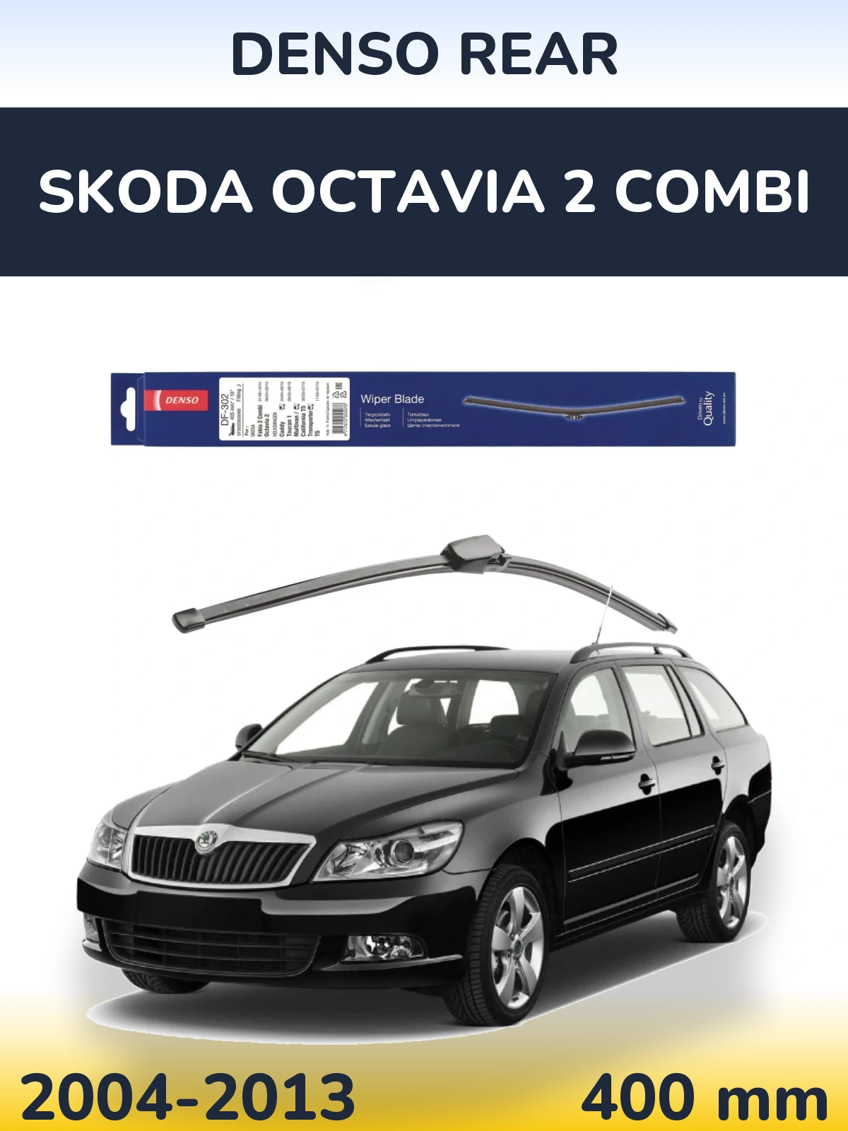 Zadní stěrač Denso Rear 400 mm pro Skoda Octavia 2 Combi 2004-2013