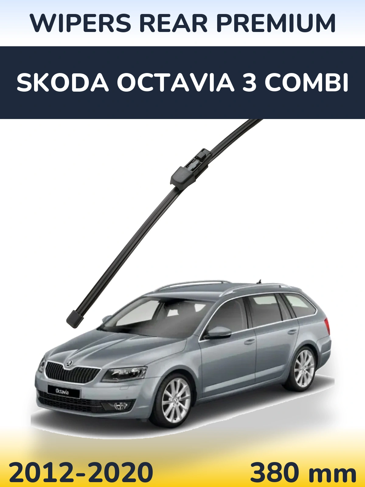 Zadní stěrač WIPERS REAR PREMIUM 380 mm pro Skoda Octavia 3 Combi 2012-2020