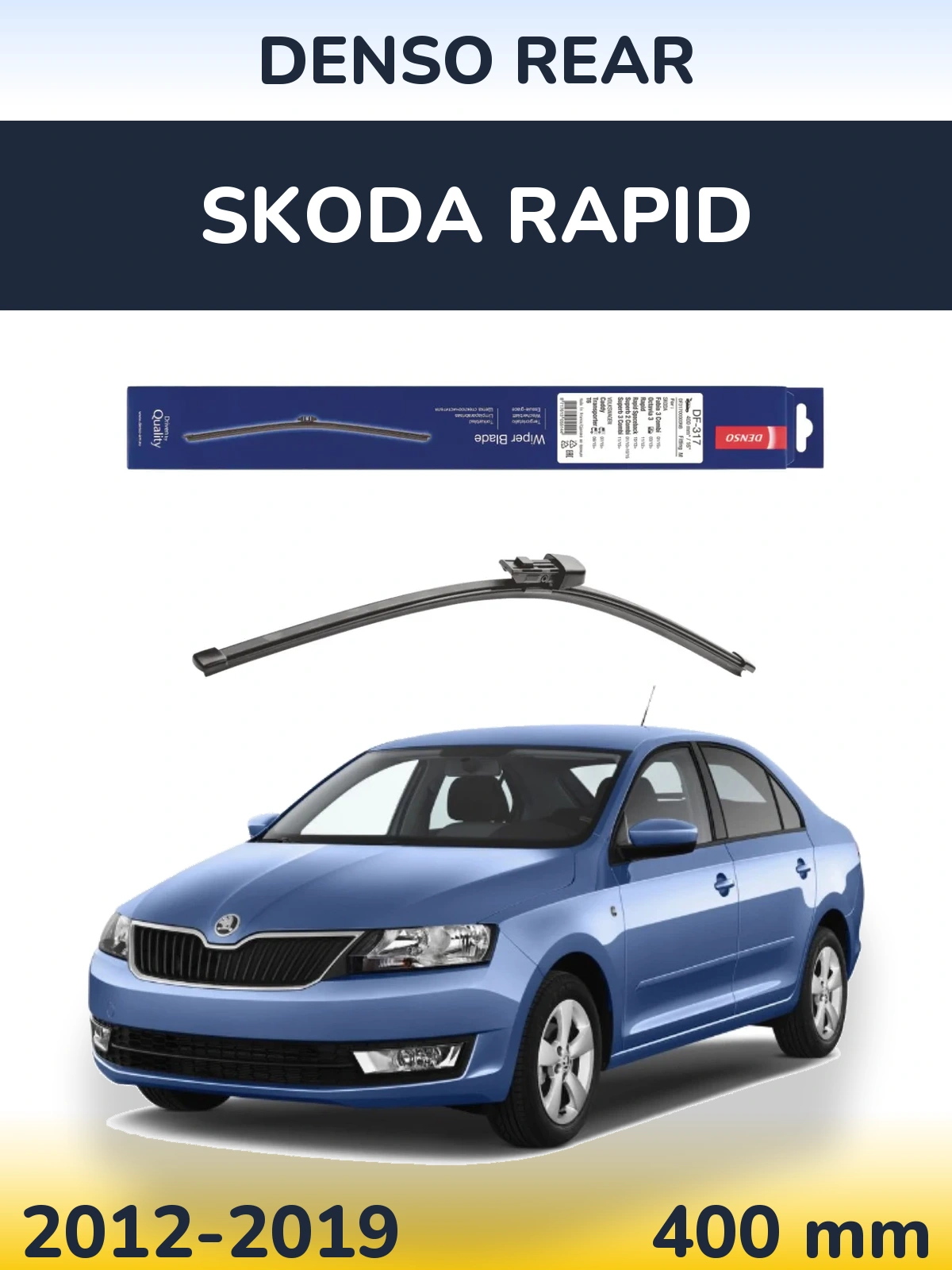 Zadní stěrač Denso Rear 400 mm pro Skoda Rapid 2012-2019