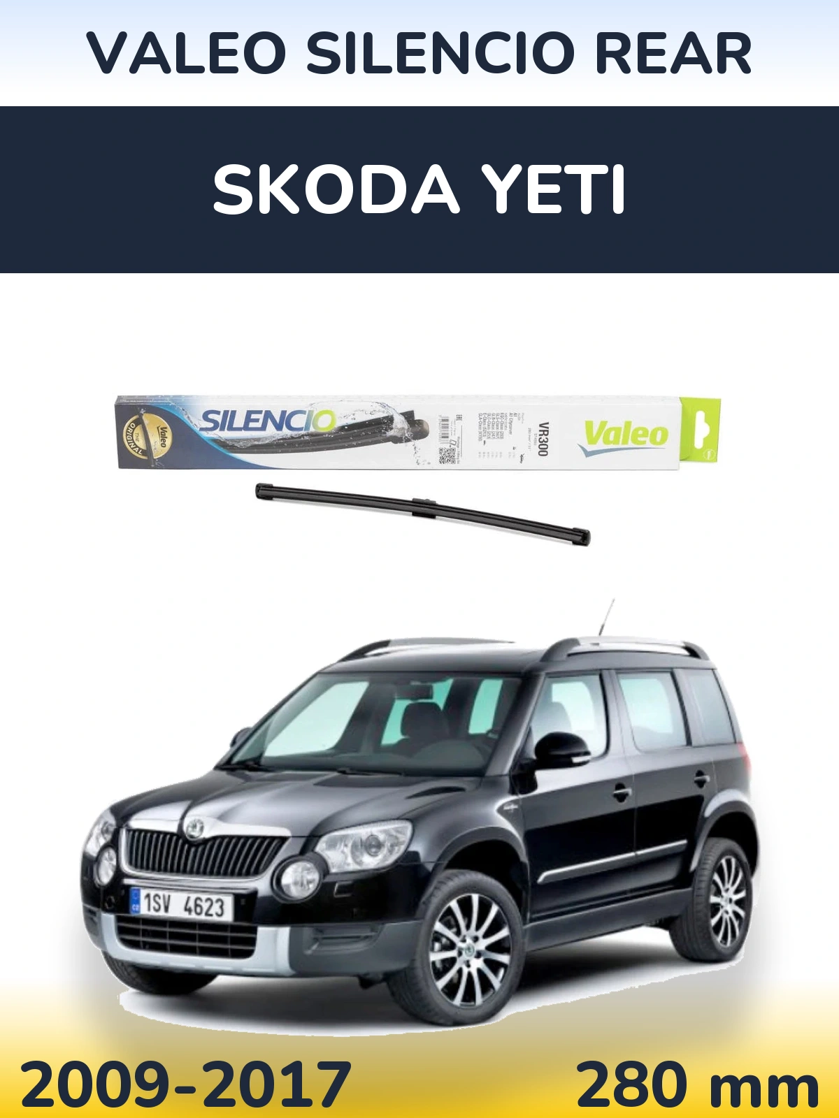 Zadní stěrač Valeo Silencio Rear 285 mm pro Skoda Yeti 2009-2017
