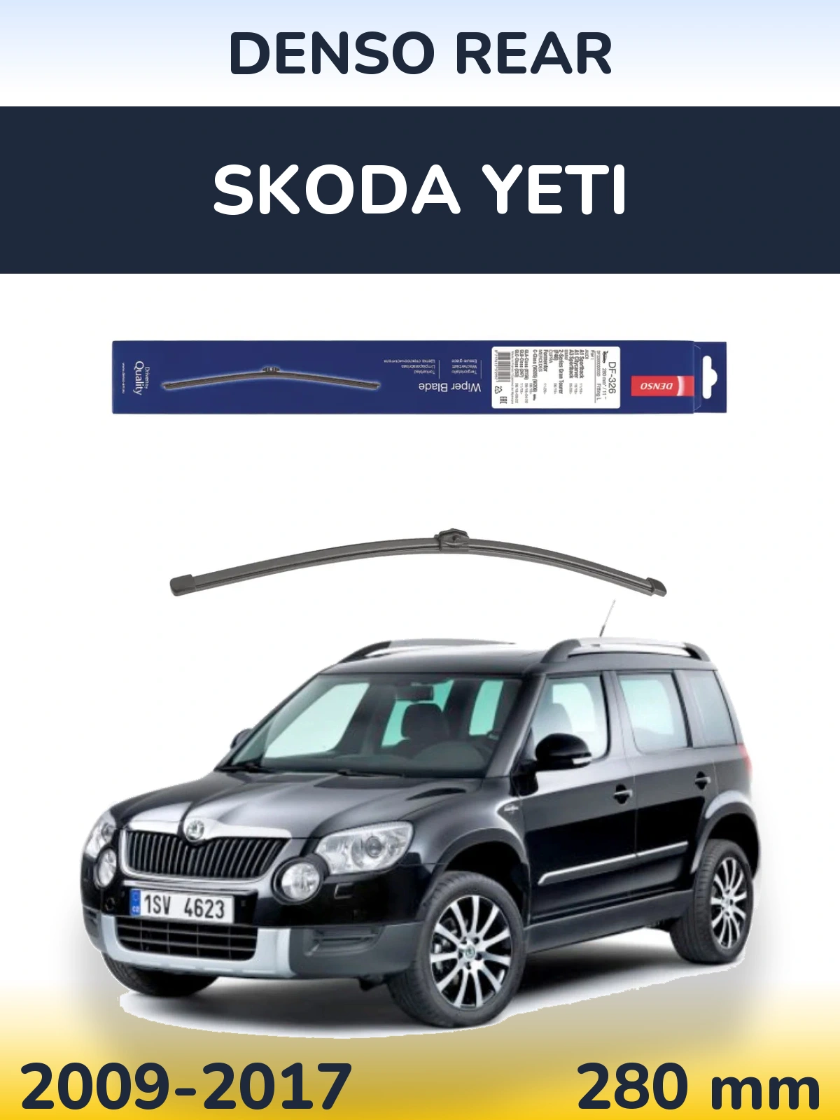 Zadní stěrač Denso Rear 285 mm pro Skoda Yeti 2009-2017
