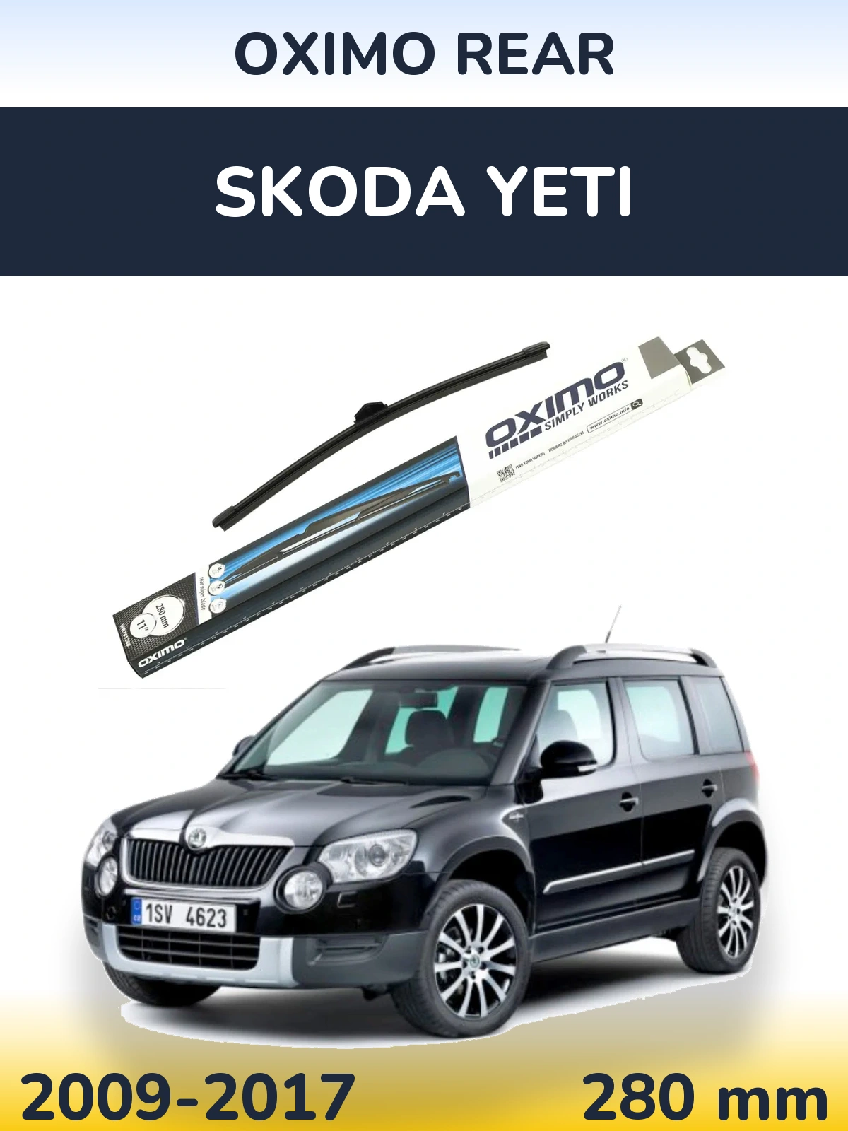 Zadní stěrač Oximo Rear 280 mm pro Skoda Yeti 2009-2017