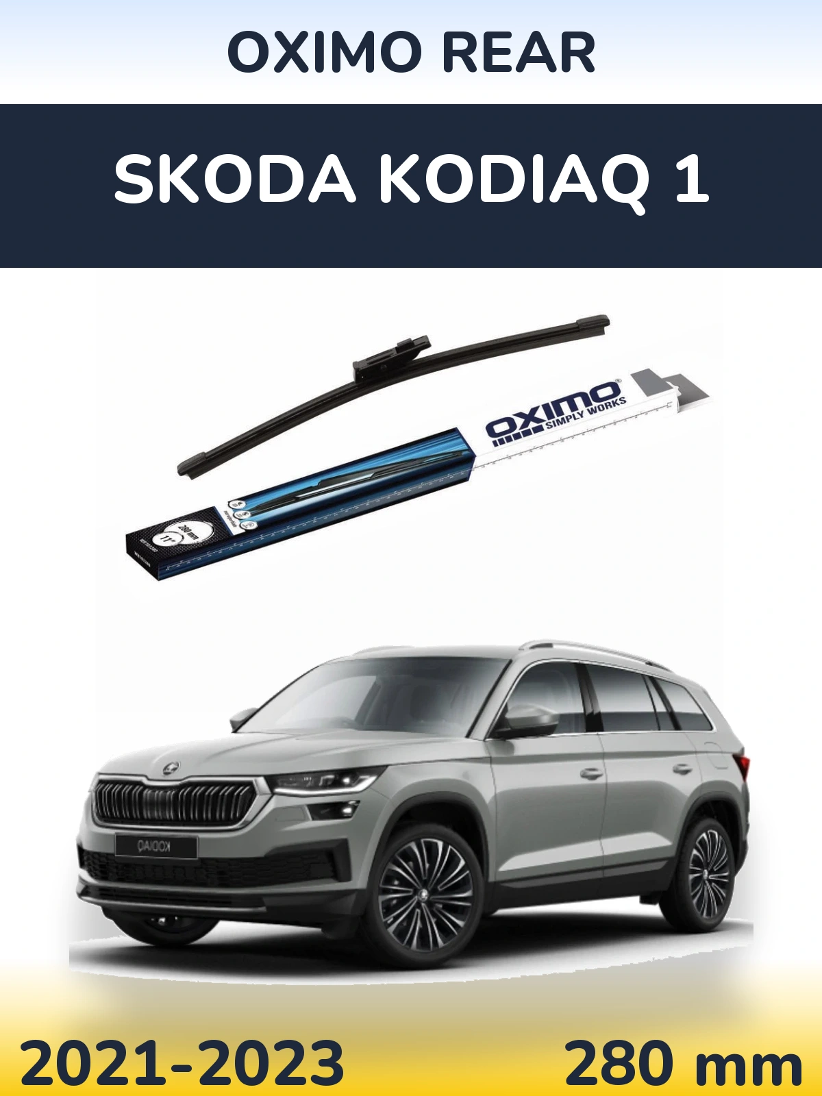 Zadní stěrač Oximo Rear 280 mm pro Skoda Kodiaq 1 2021-2023