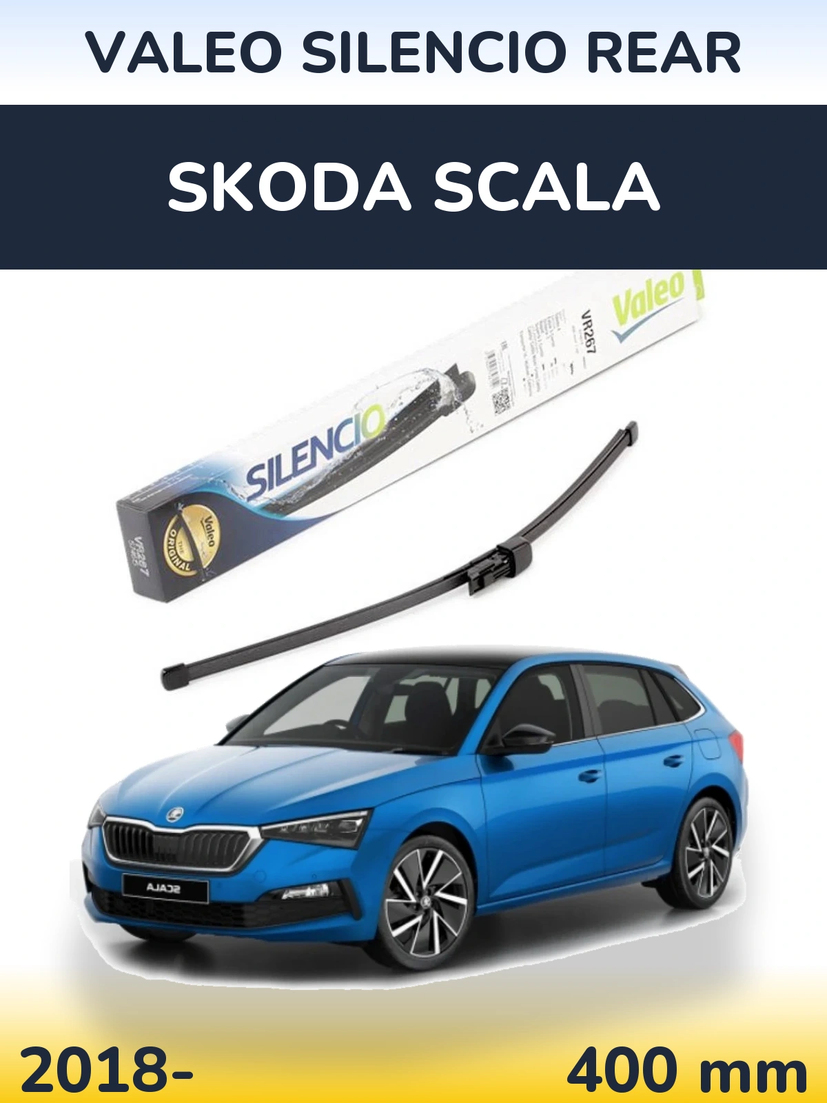 Zadní stěrač Valeo Silencio Rear 400 mm pro Skoda Scala 2018-2026