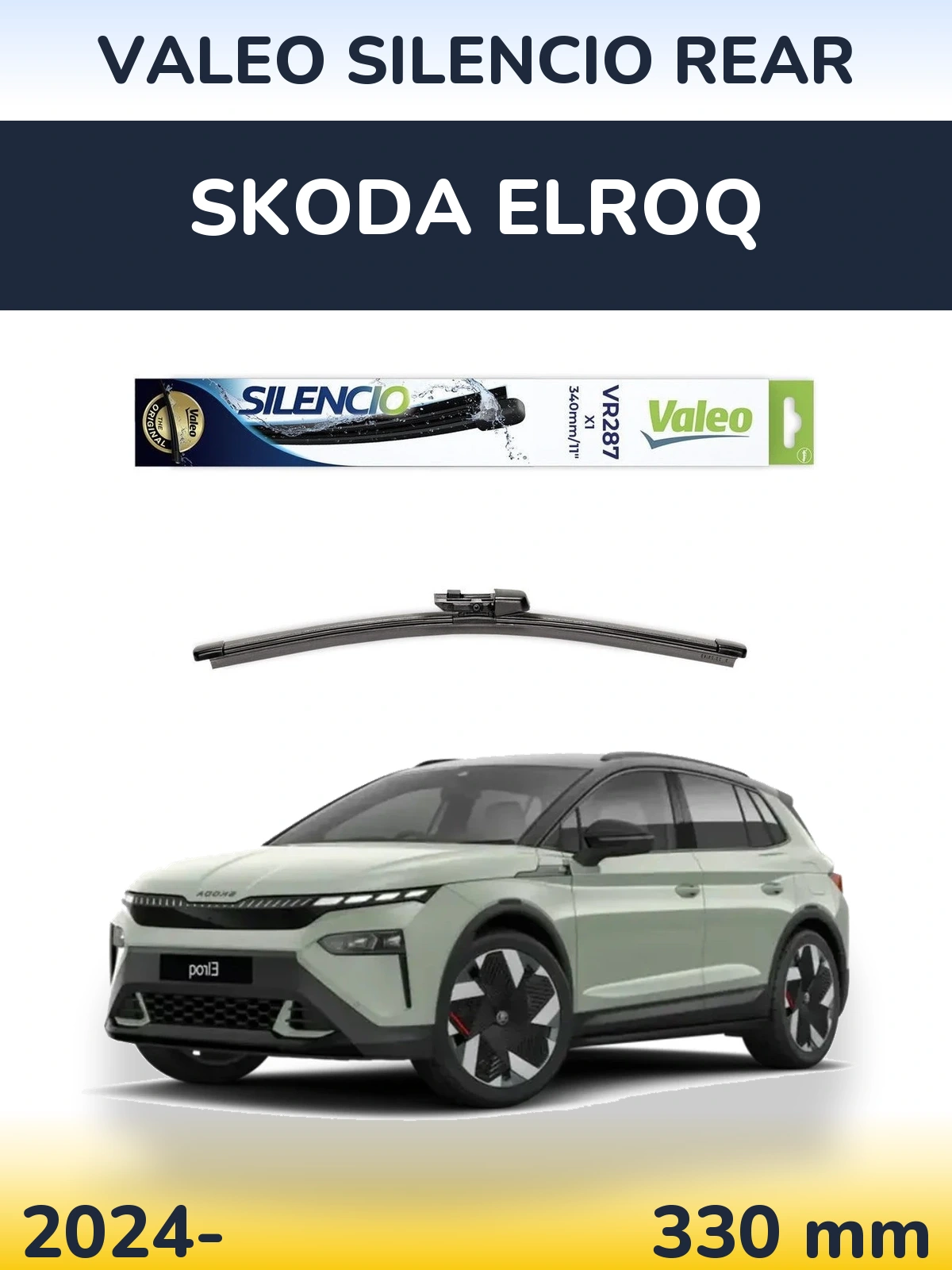 Zadní stěrač Valeo Silencio Rear 340 mm pro Skoda Elroq 2024-2026