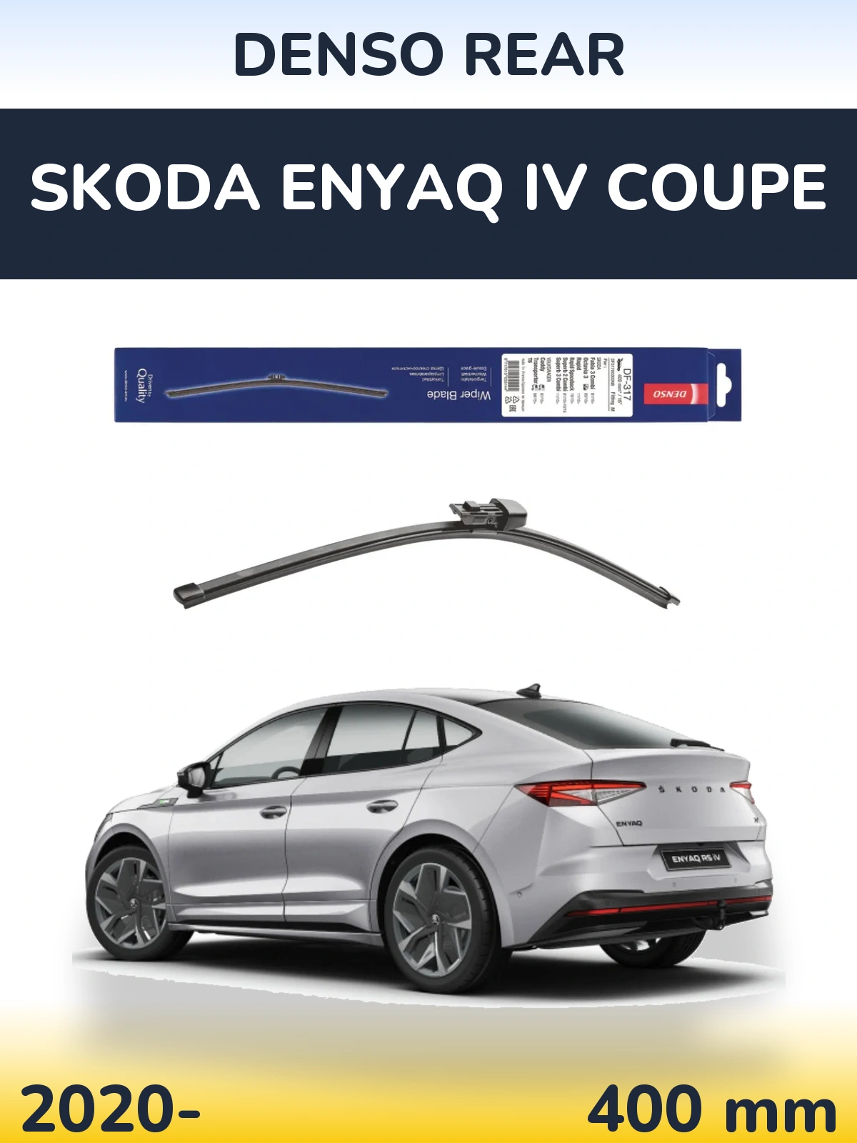 Zadní stěrač Denso Rear 400 mm pro Skoda Enyaq iV Coupe 2020-2026
