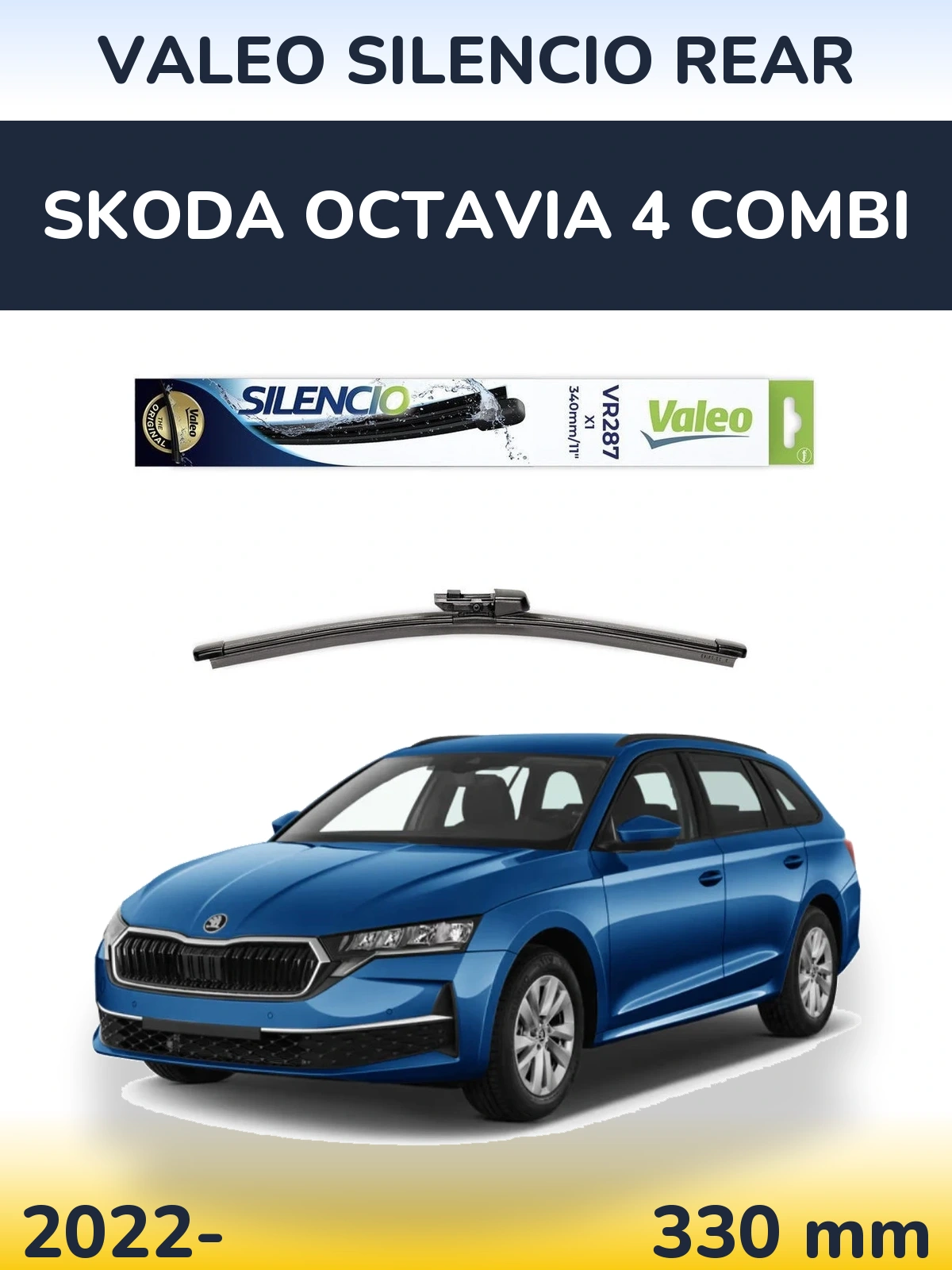 Zadní stěrač Valeo Silencio Rear 340 mm pro Skoda Octavia 4 Combi 2022-2026