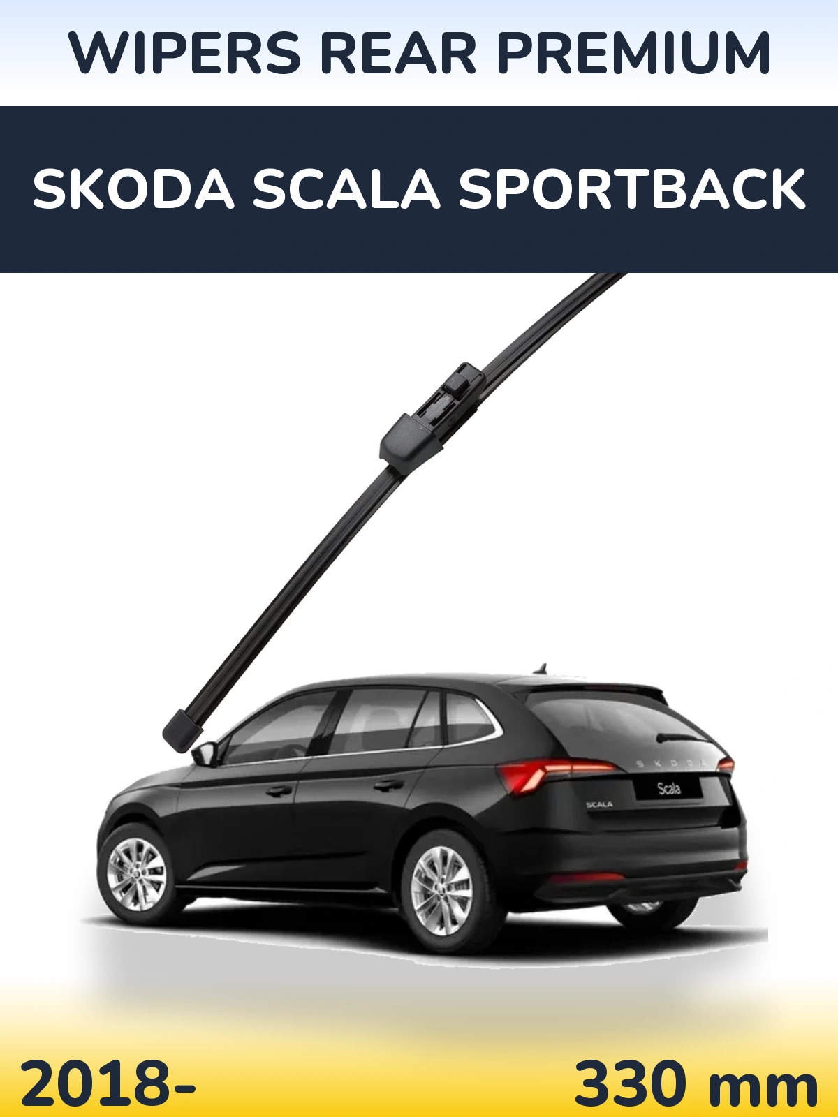 Zadní stěrač WIPERS REAR PREMIUM 330 mm pro Skoda Scala Sportback 2018-2026