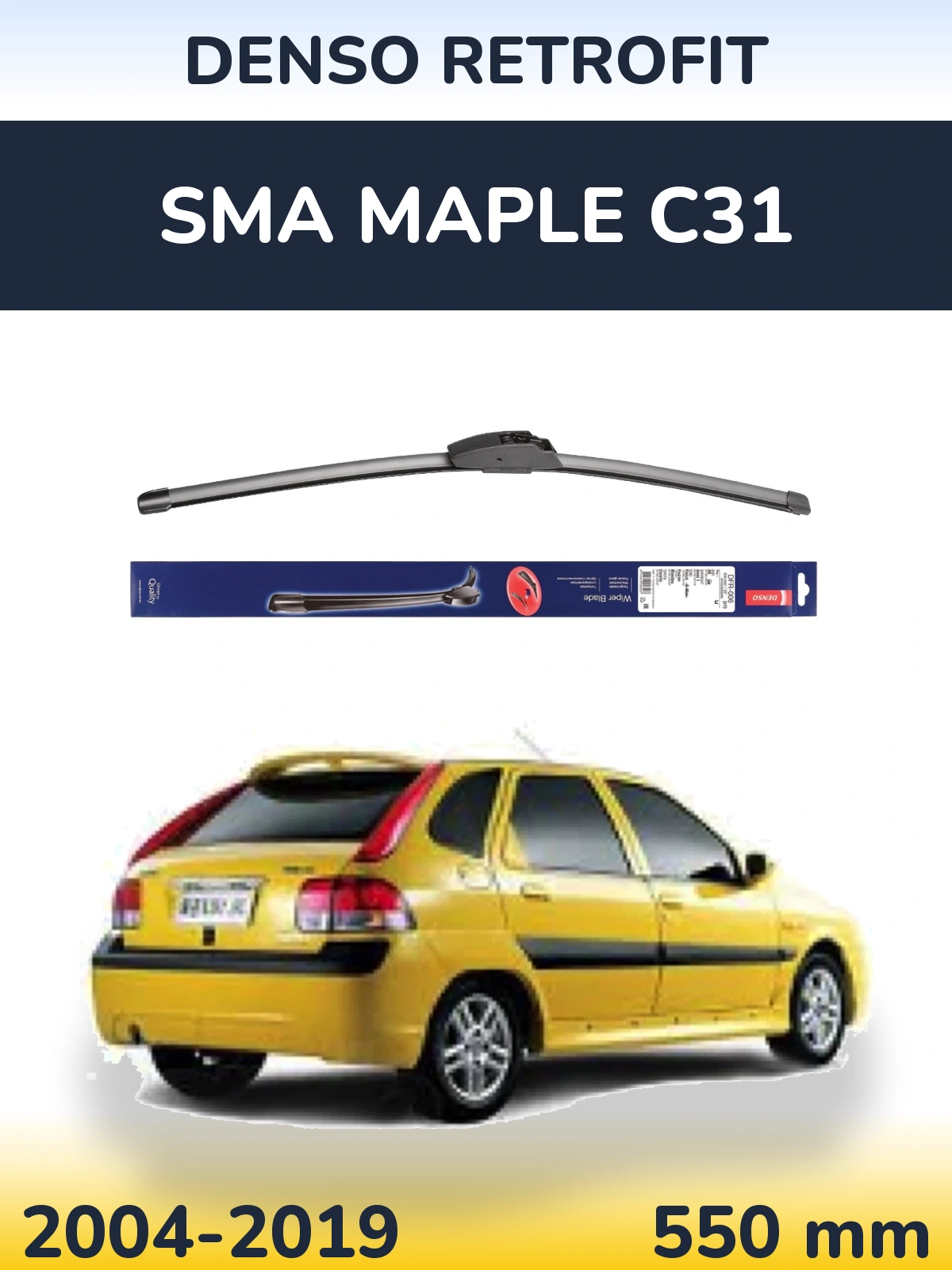 Přední stěrač Denso Retrofit 550 mm pro SMA Maple C31 2004-2019