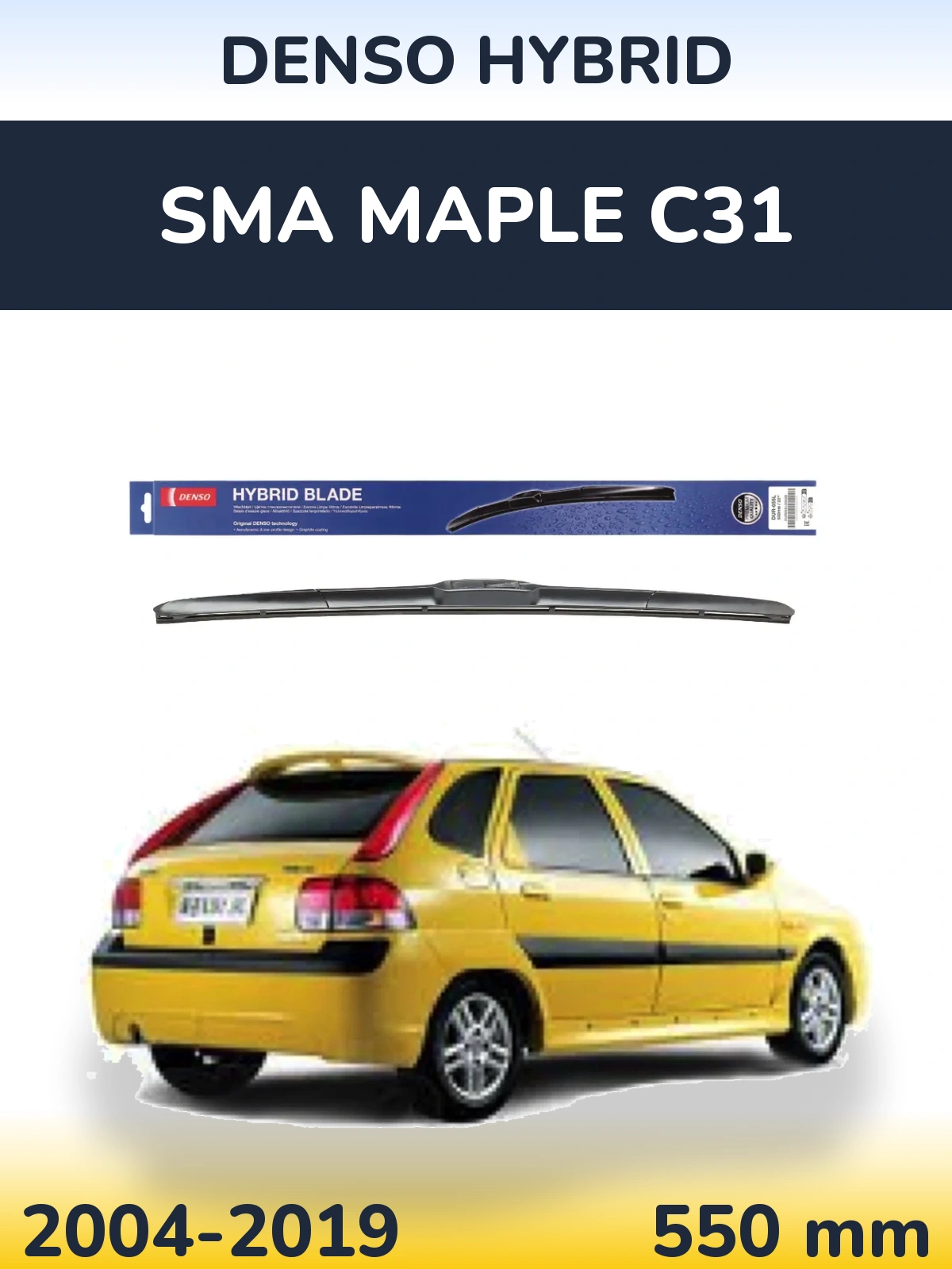 Přední stěrač Denso Hybrid 550 mm pro SMA Maple C31 2004-2019