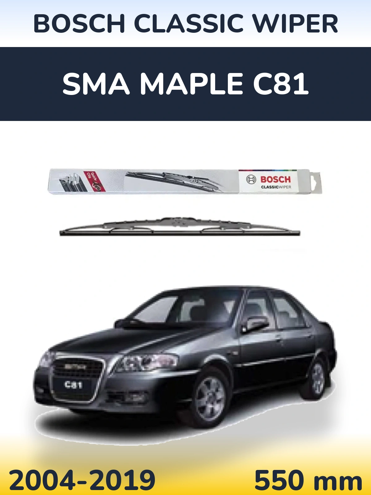 Přední stěrač BOSCH Classic Wiper 550 mm pro SMA Maple C81 2004-2019