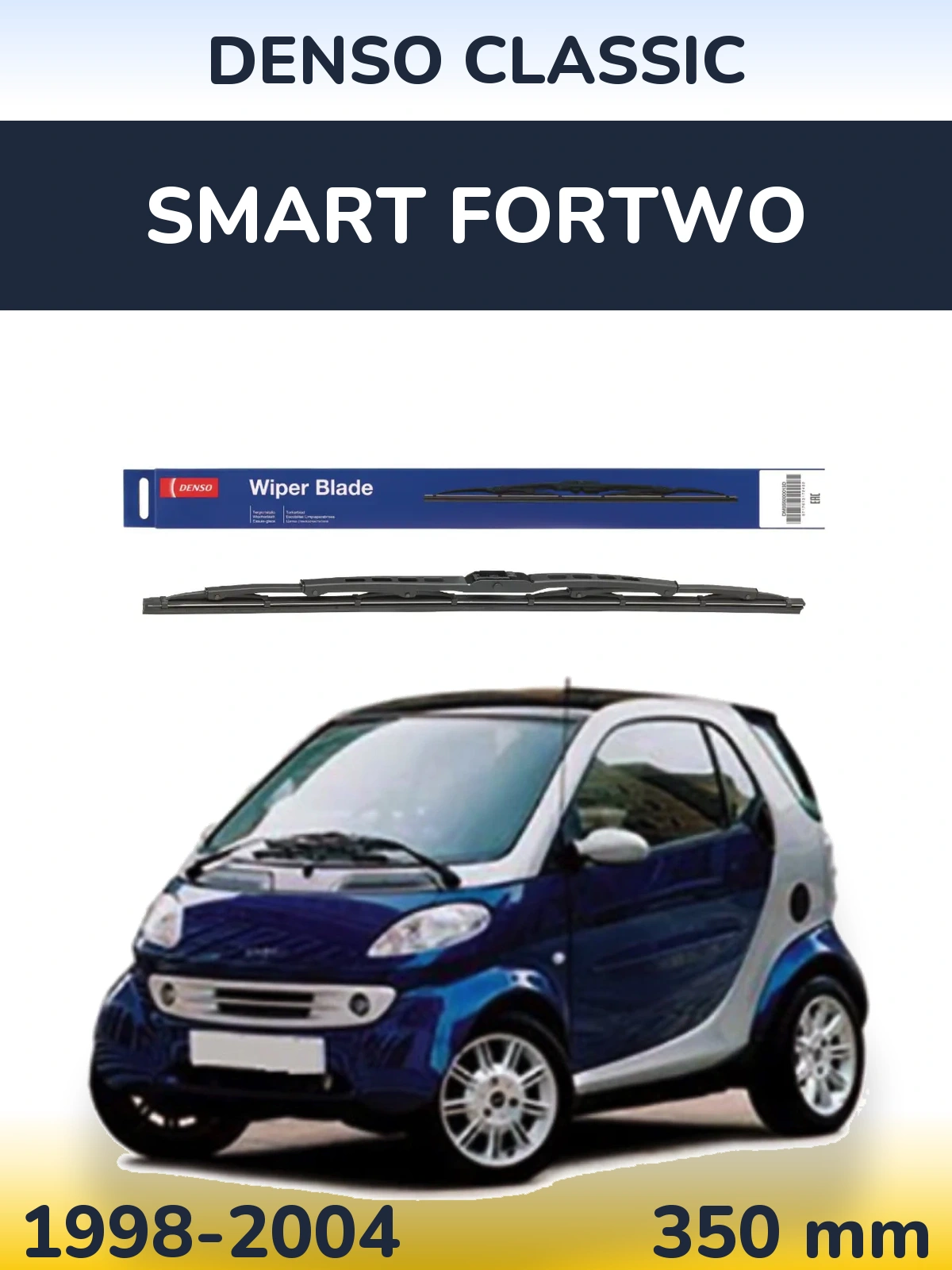 Zadní stěrač Denso Classic 350 mm pro Smart Fortwo 1998-2004