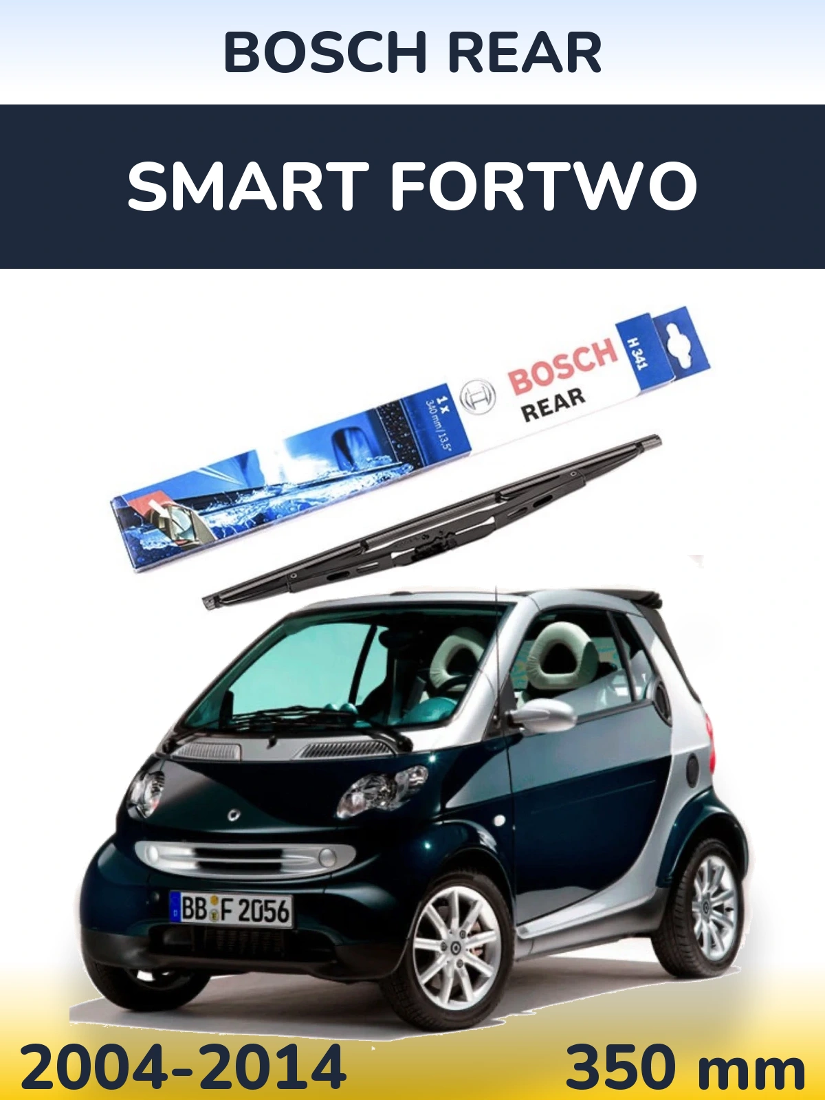 Zadní stěrač BOSCH Rear 340 mm pro Smart Fortwo 2004-2014