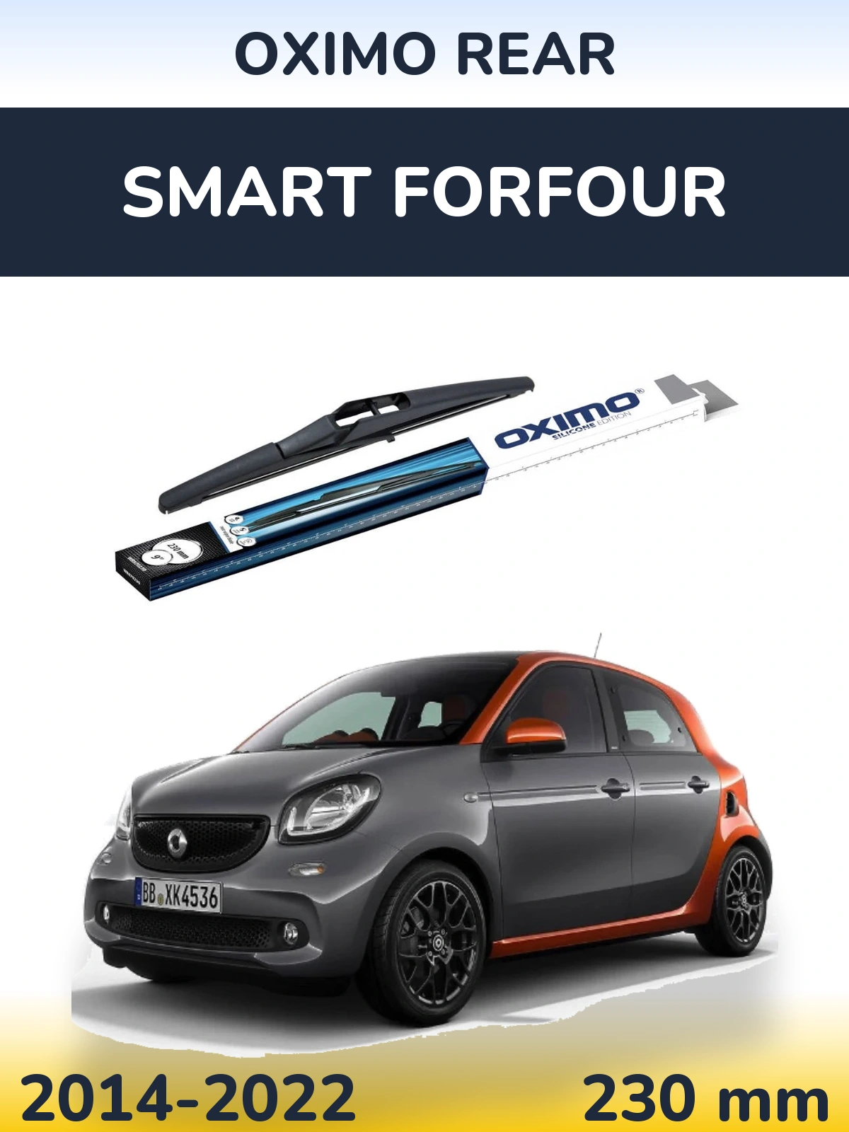 Zadní stěrač Oximo Rear 230 mm pro Smart Forfour 2014-2022